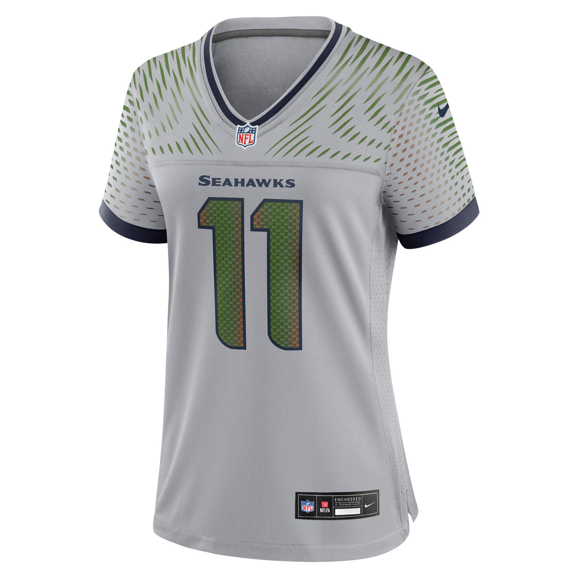 Jaxon Smith-Njigba Seattle Seahawks Nike Women’s 2025 Rivalries Collection Game Jersey – Wolf Gray