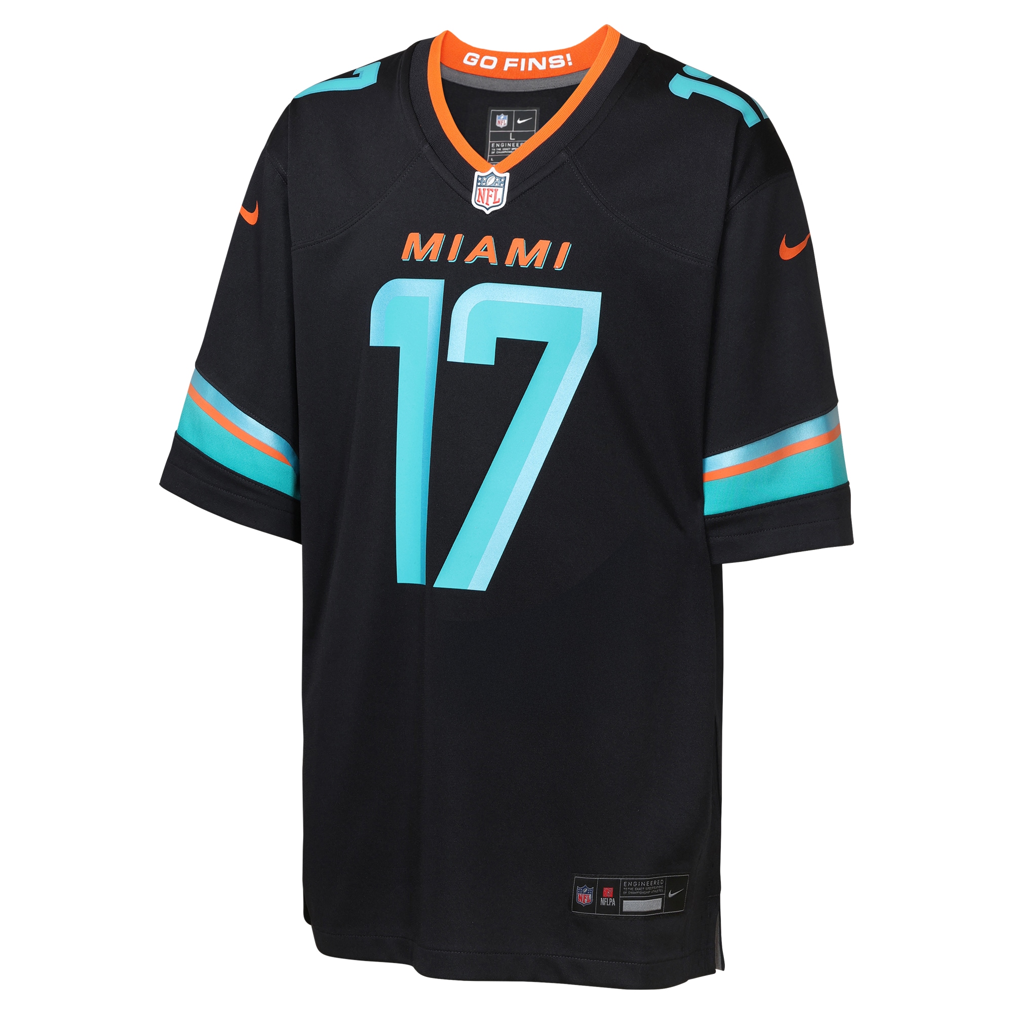 Jaylen Waddle Miami Dolphins Nike Youth 2025 Rivalries Collection Game Jersey – Pitch Blue