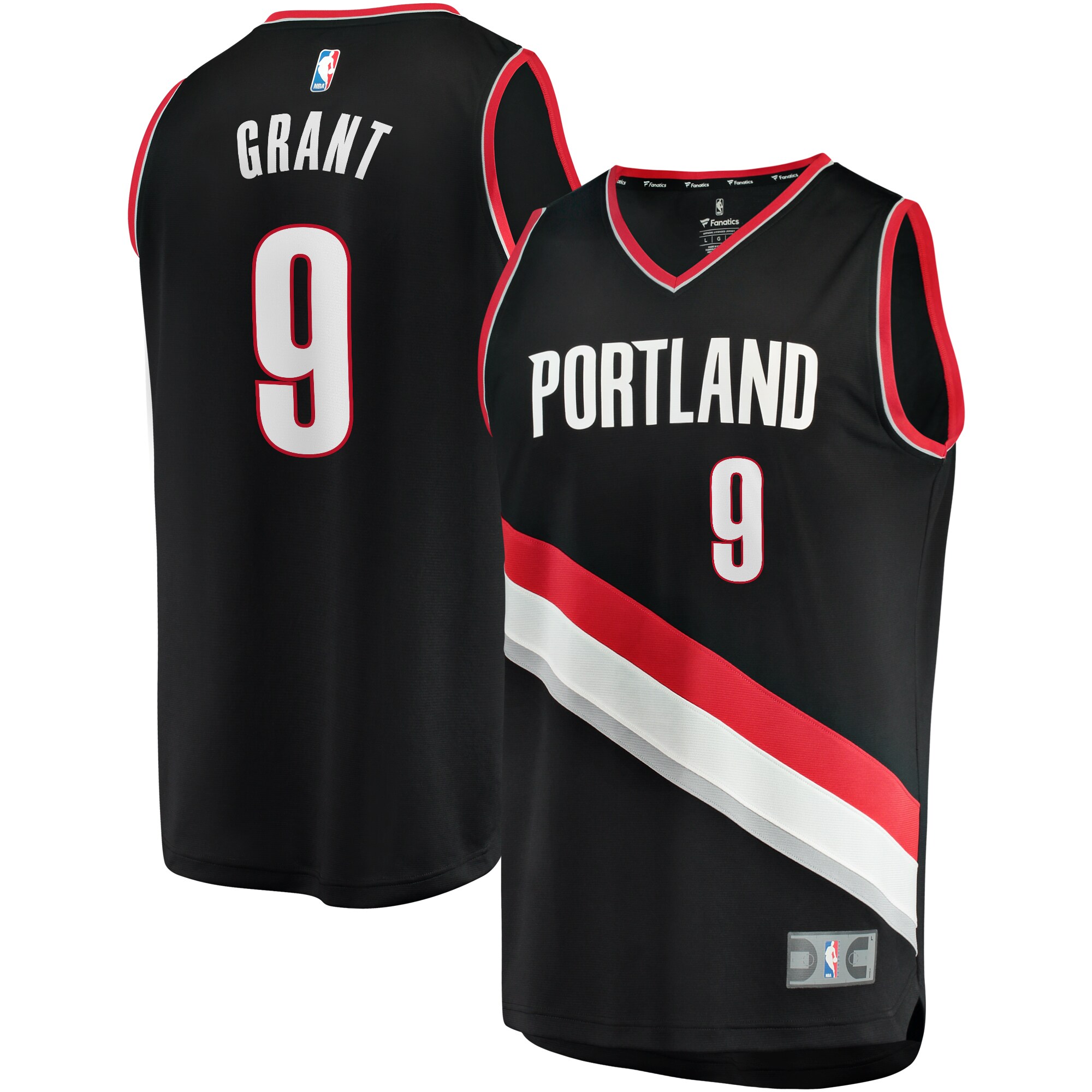 Fanatics Jerami Grant Black Jersey - Perfect Icon Edition Replica for 2024 Fans