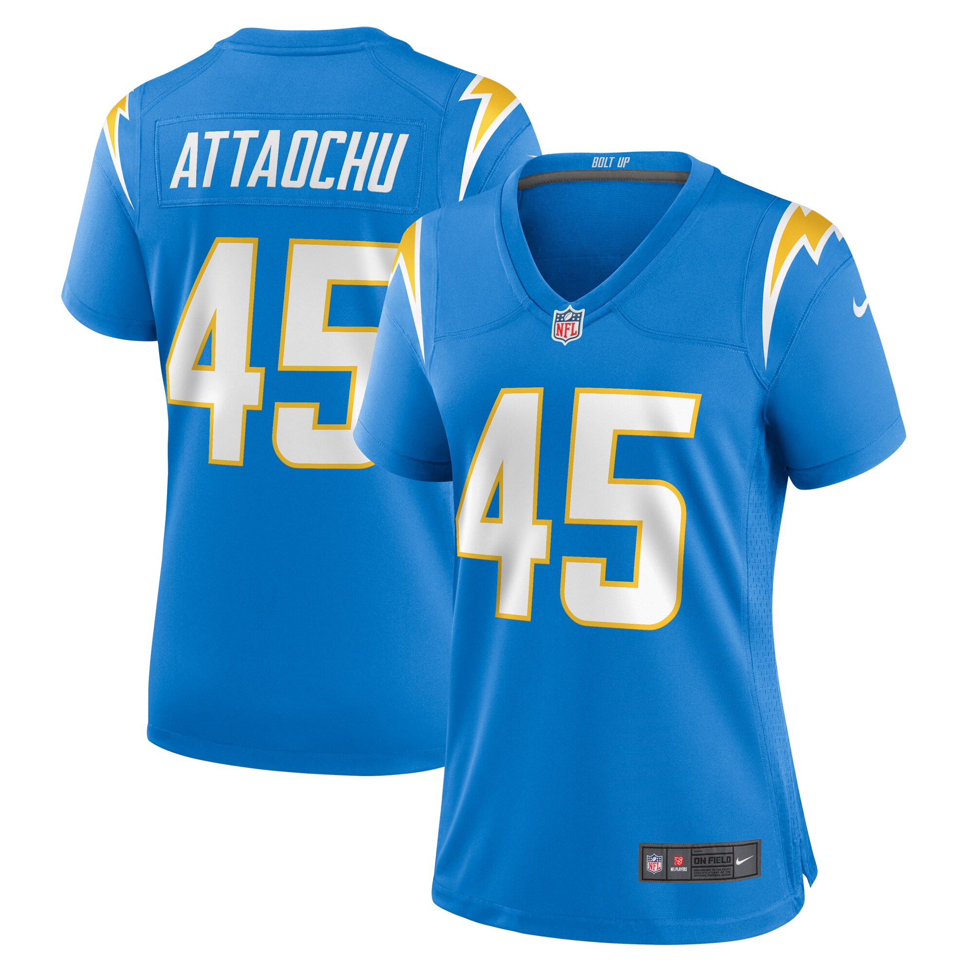 Jeremiah Attaochu Los Angeles Chargers Nike Women's Home Game Player Jersey - Powder Blue