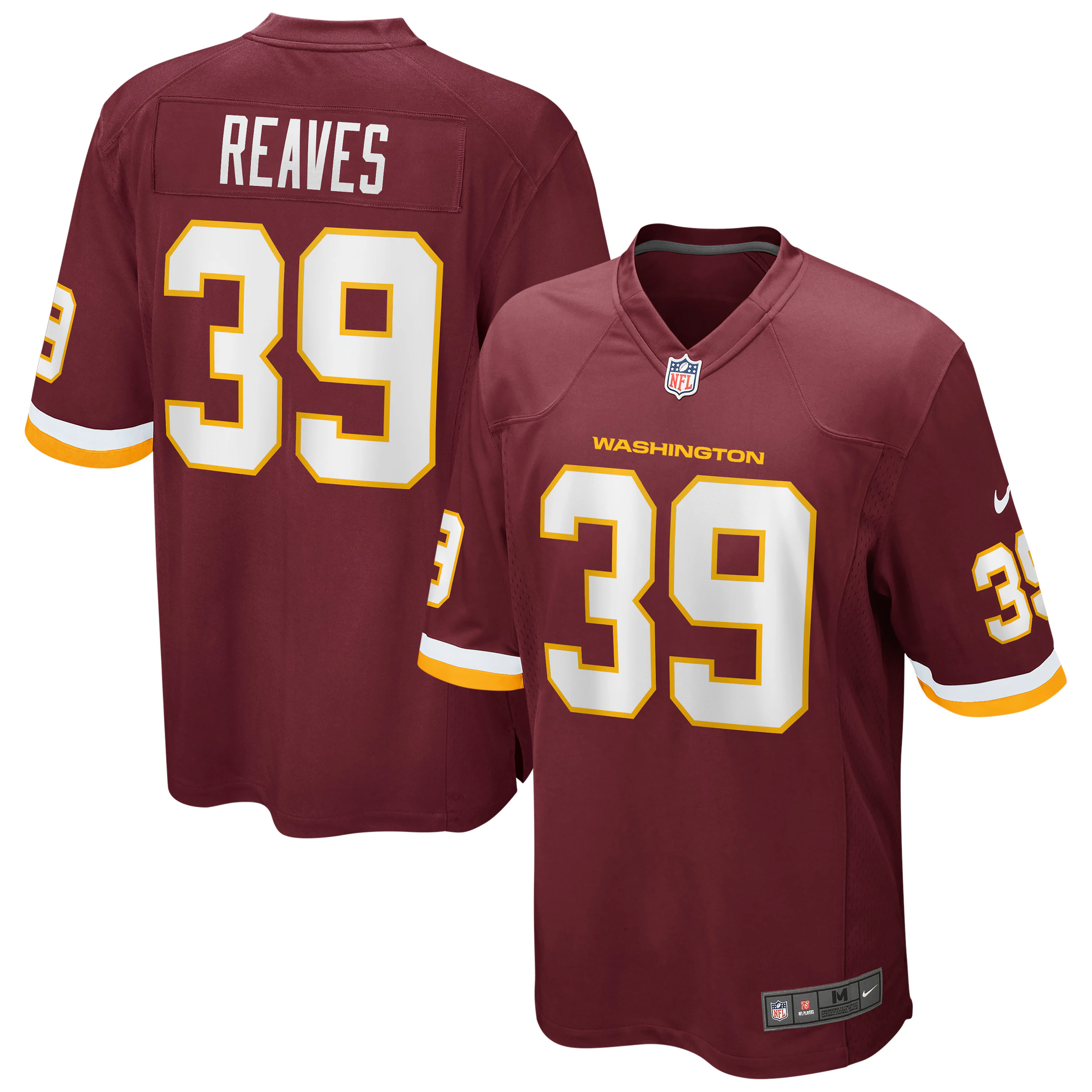 Jeremy Reaves Washington Football Team Nike Game Player Jersey - Burgundy