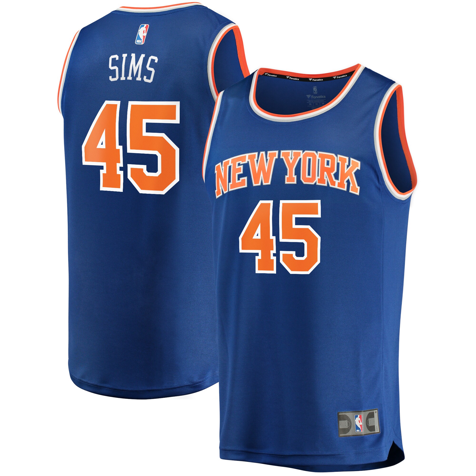 Jericho Sims Knicks Icon Jersey #45 - Ultimate Fanatics Replica 2021/22