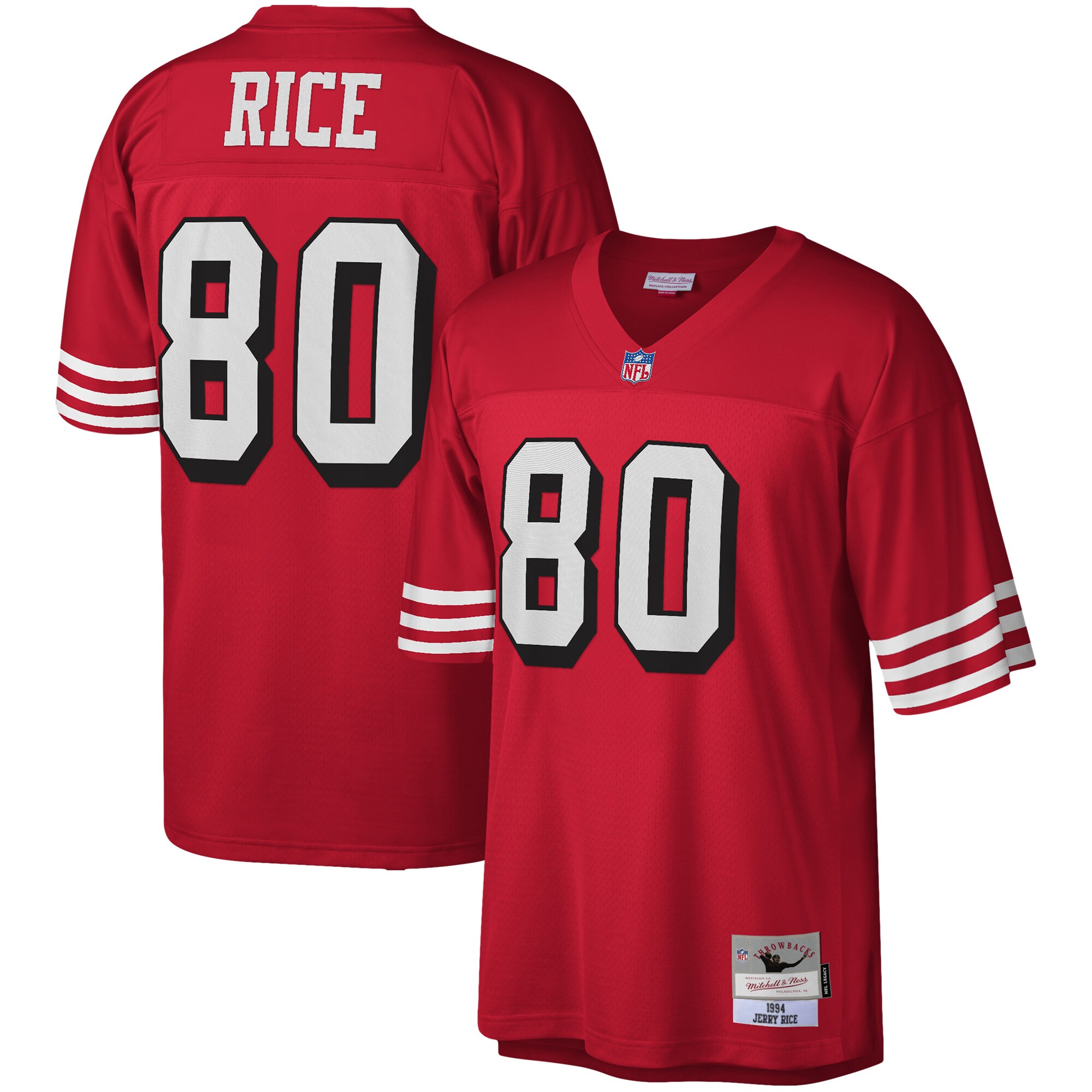 Jerry Rice San Francisco  Mitchell & Ness 1994 Legacy Replica Jersey - Scarlet