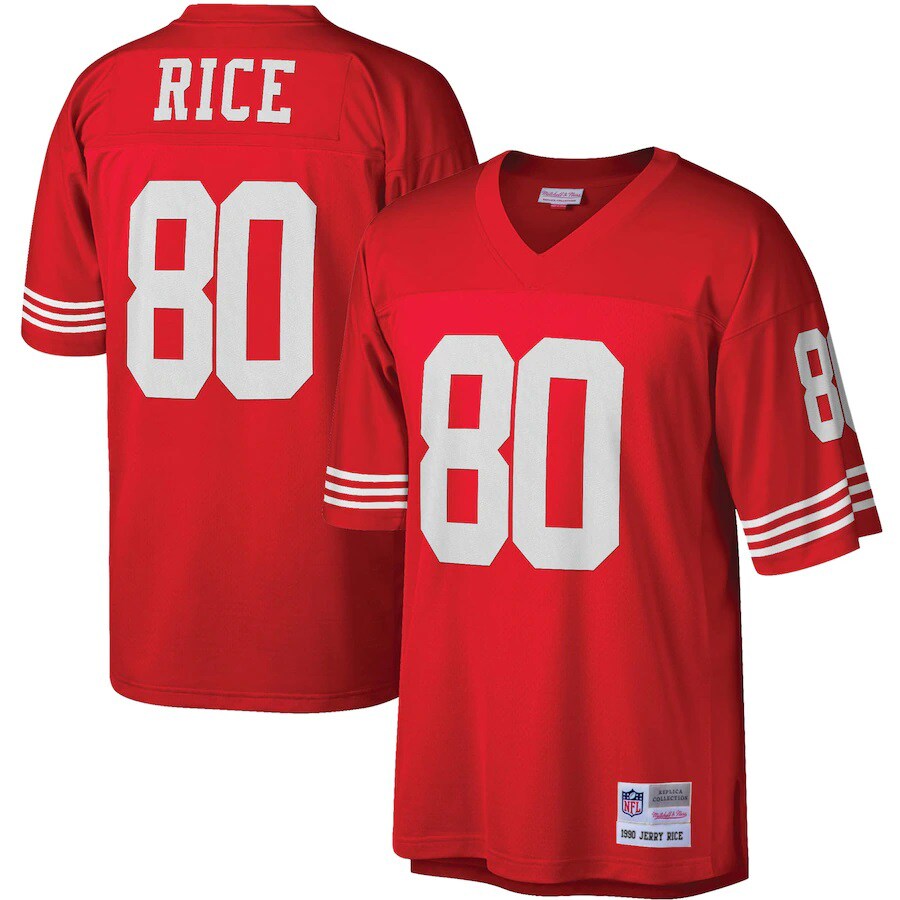 Jerry Rice San Francisco  Mitchell & Ness Big & Tall 1990 Retired Player Replica Jersey - Scarlet
