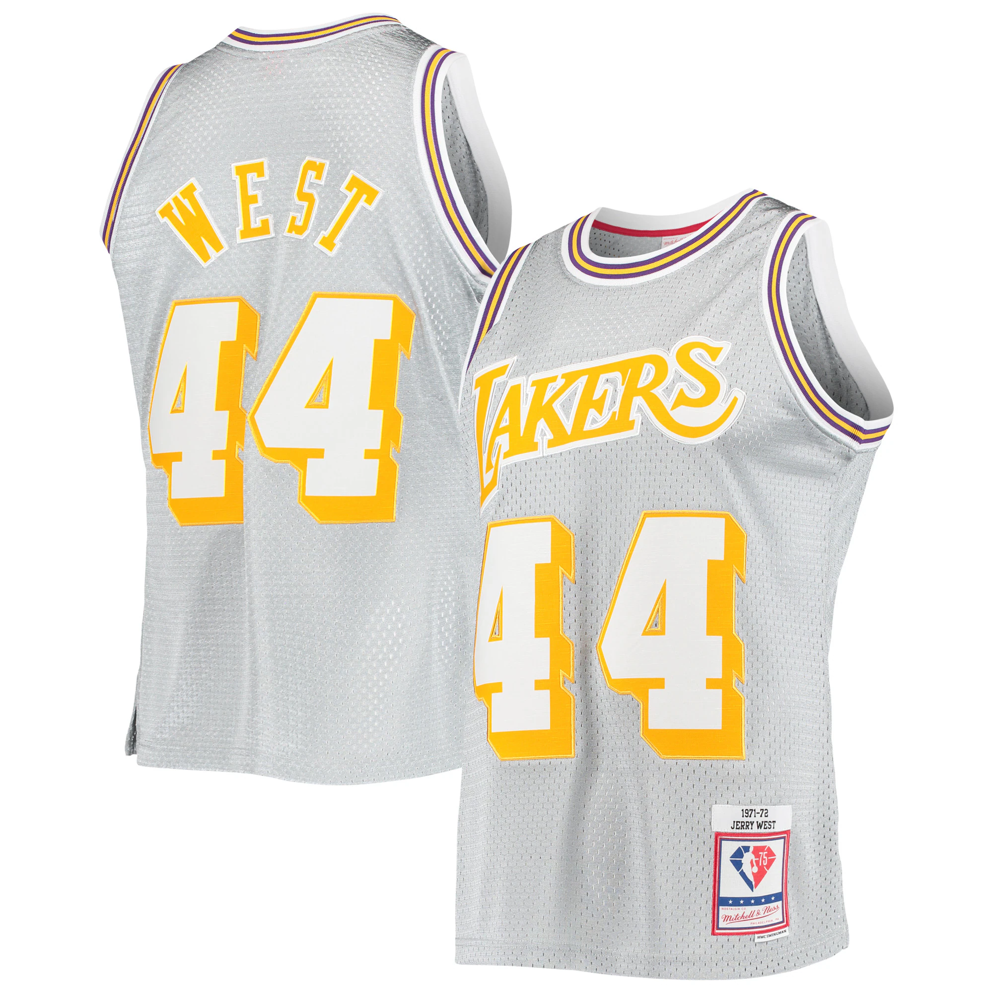 Mitchell Ness Jerry West Silver Jersey | Ultimate #44