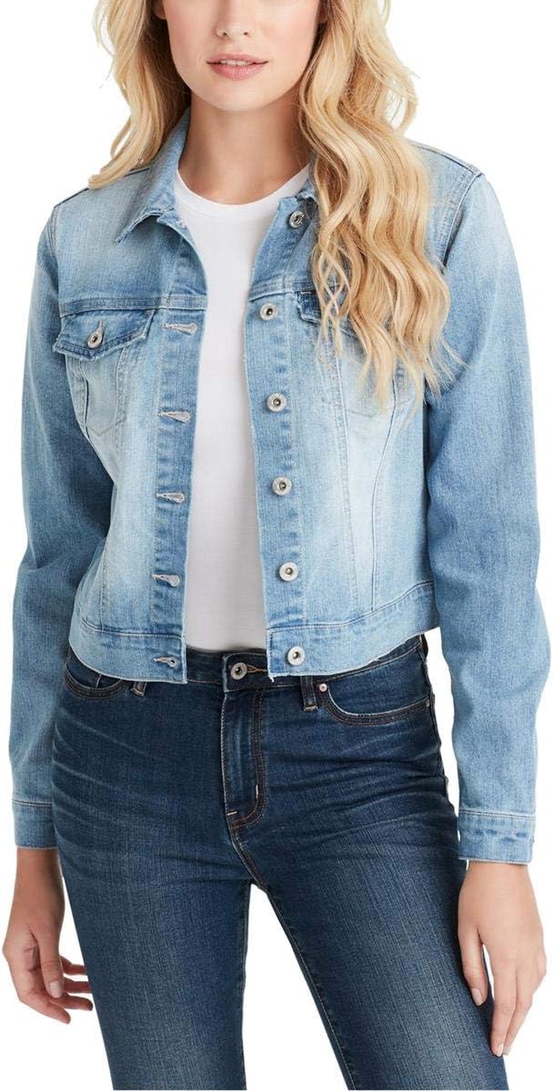 Jessica Simpson Womens Plus Denim Stretch Denim Jacket