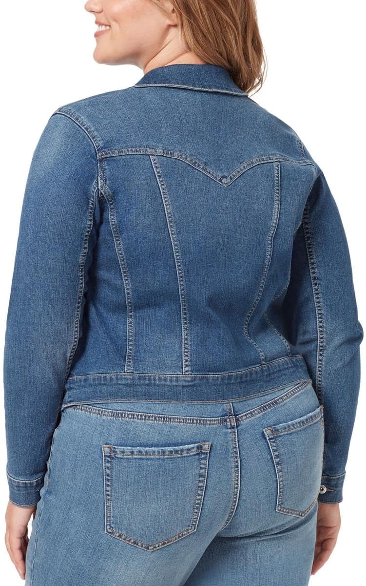 Jessica Simpson Womens Plus Denim Stretch Denim Jacket