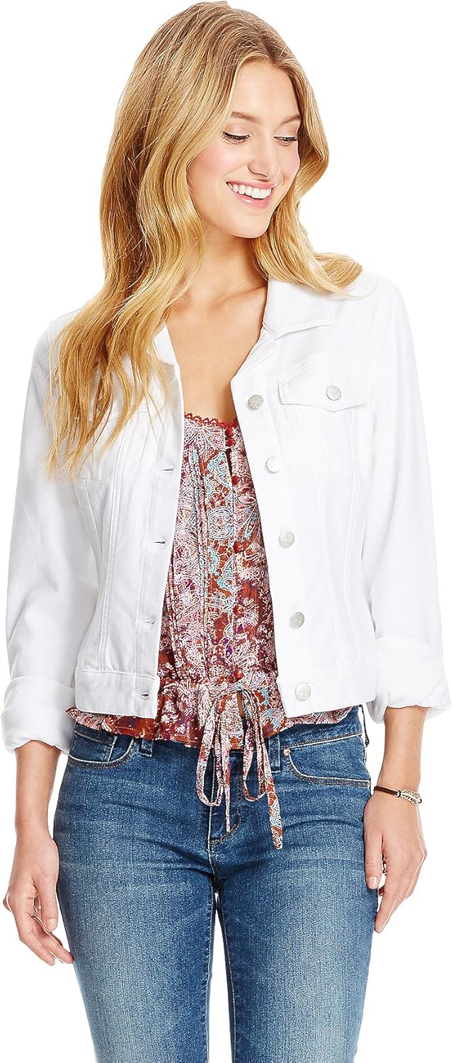 Jessica Simpson Womens Plus Denim Stretch Denim Jacket