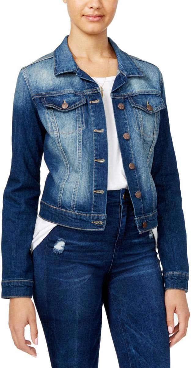 Jessica Simpson Womens Plus Denim Stretch Denim Jacket