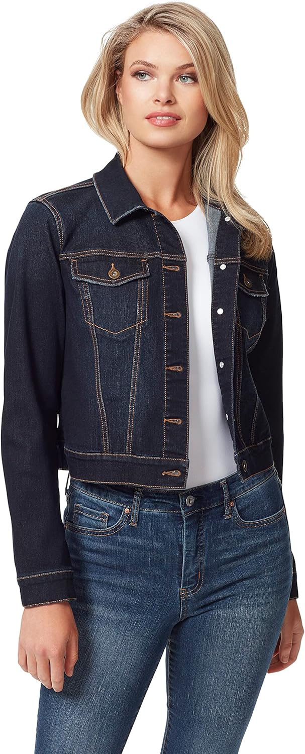 Jessica Simpson Womens Plus Denim Stretch Denim Jacket