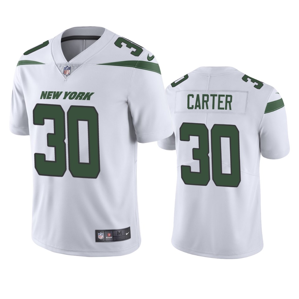 Nike Carter #30 Jets White Jersey