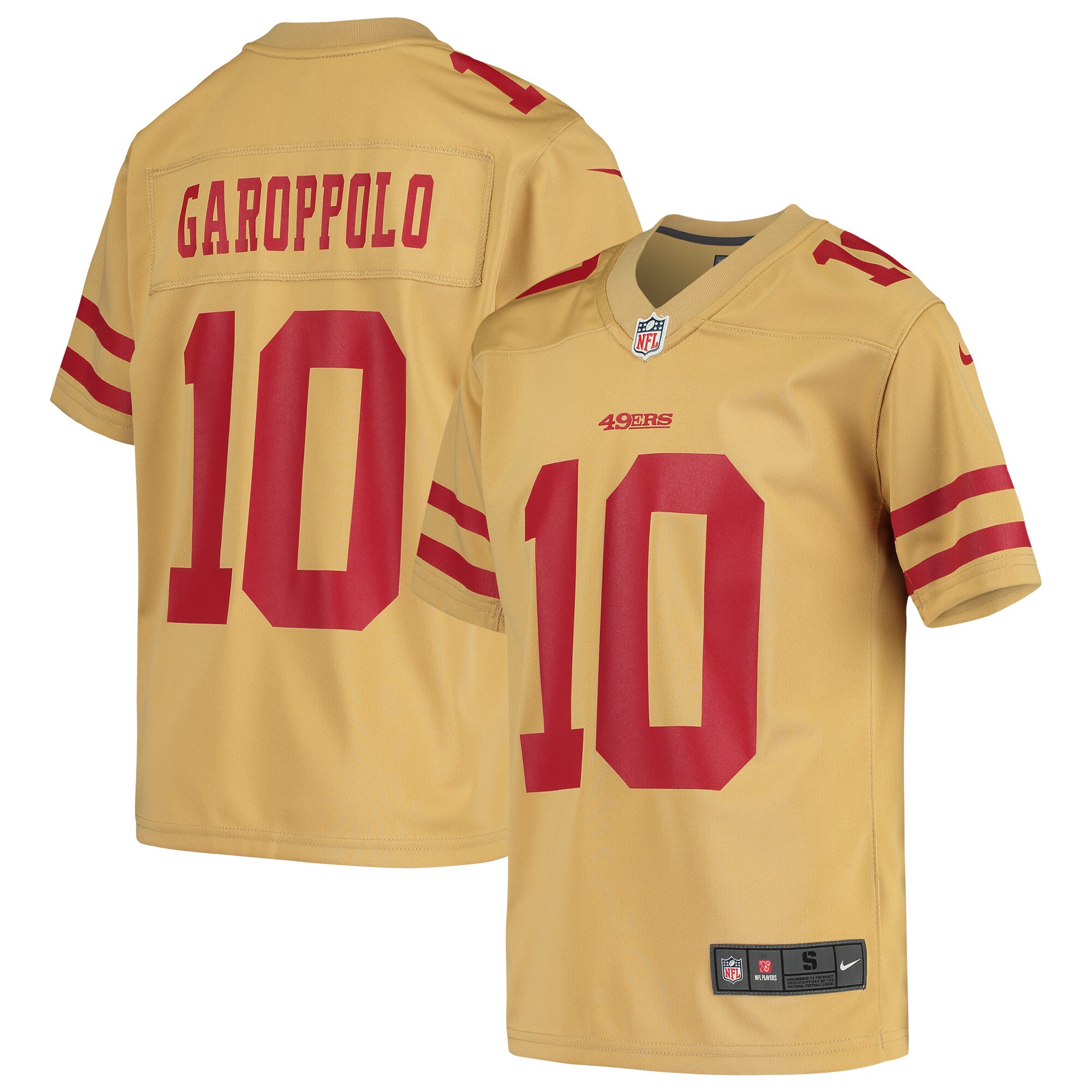 Jimmy Garoppolo San Francisco  Nike Youth Inverted Game Jersey - Gold