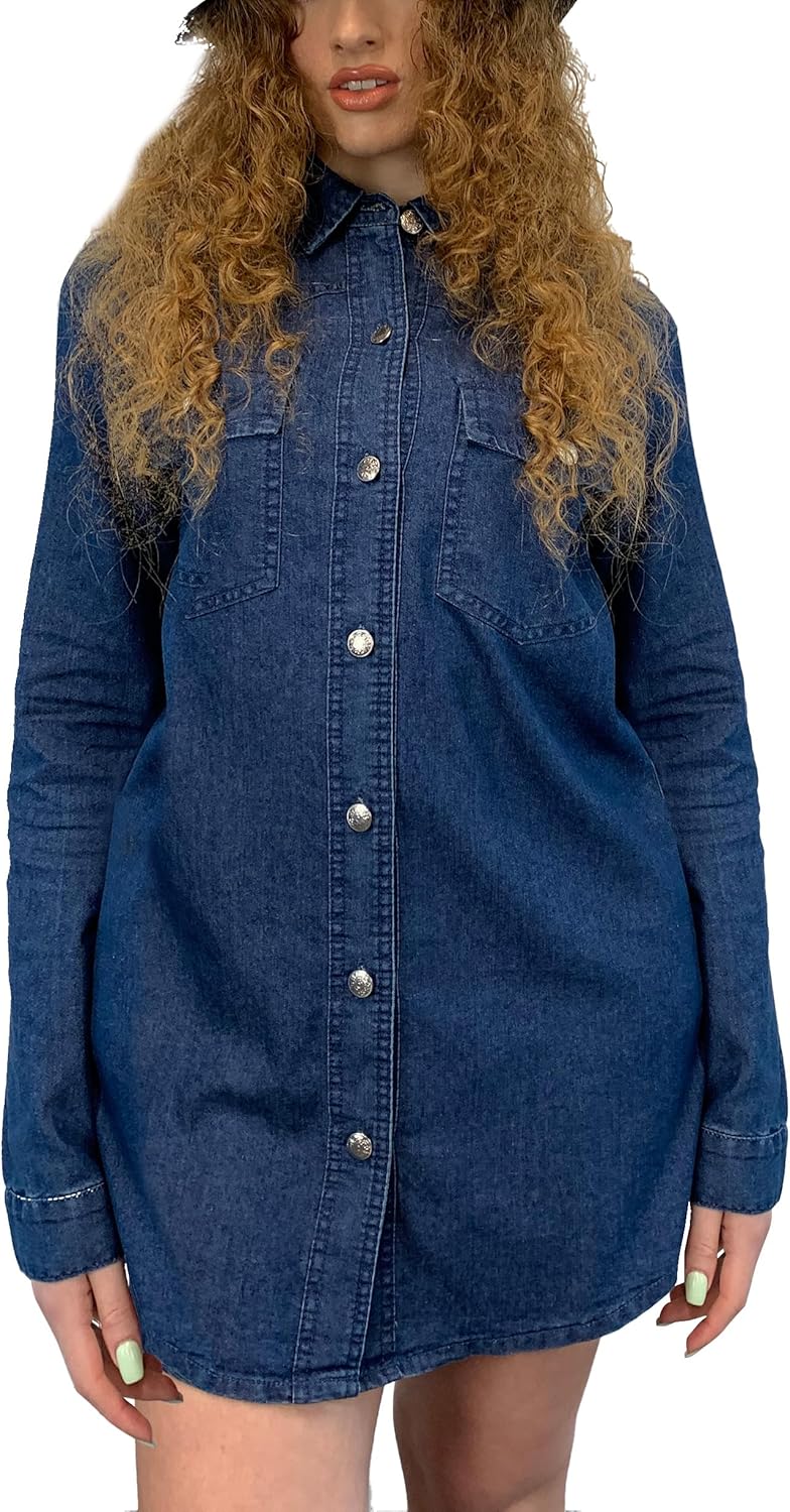 JMOJO 2025 Cropped Denim Jacket for Women Stretchy Fitted with 2 Pockets \u2013 Lightweight Trendy Short Jean Shacket