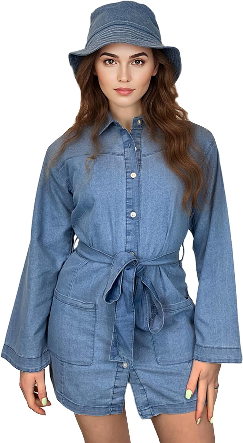 JMOJO 2025 Cropped Denim Jacket for Women Stretchy Fitted with 2 Pockets \u2013 Lightweight Trendy Short Jean Shacket