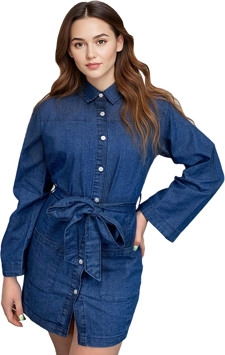 JMOJO 2025 Cropped Denim Jacket for Women Stretchy Fitted with 2 Pockets \u2013 Lightweight Trendy Short Jean Shacket