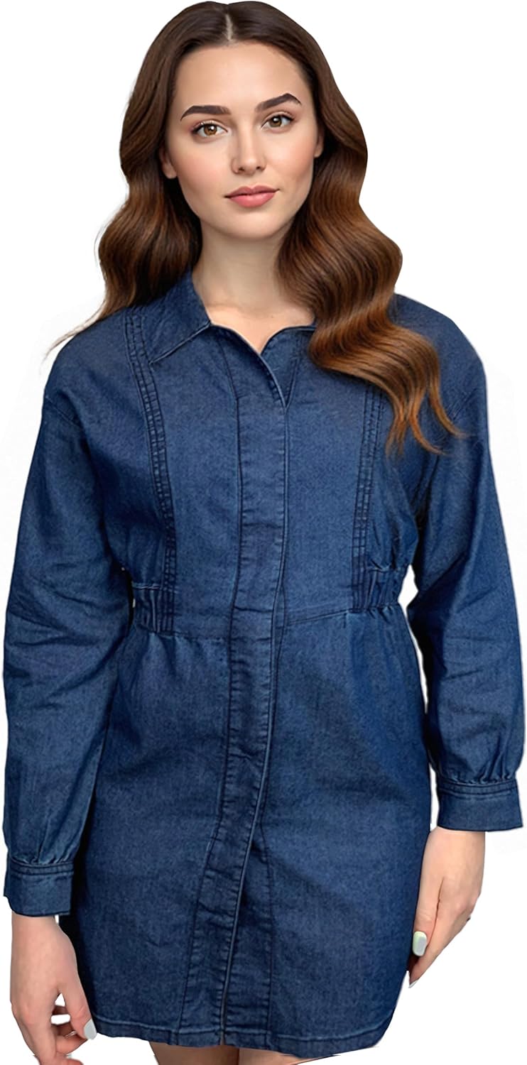 JMOJO 2025 Cropped Denim Jacket for Women Stretchy Fitted with 2 Pockets \u2013 Lightweight Trendy Short Jean Shacket