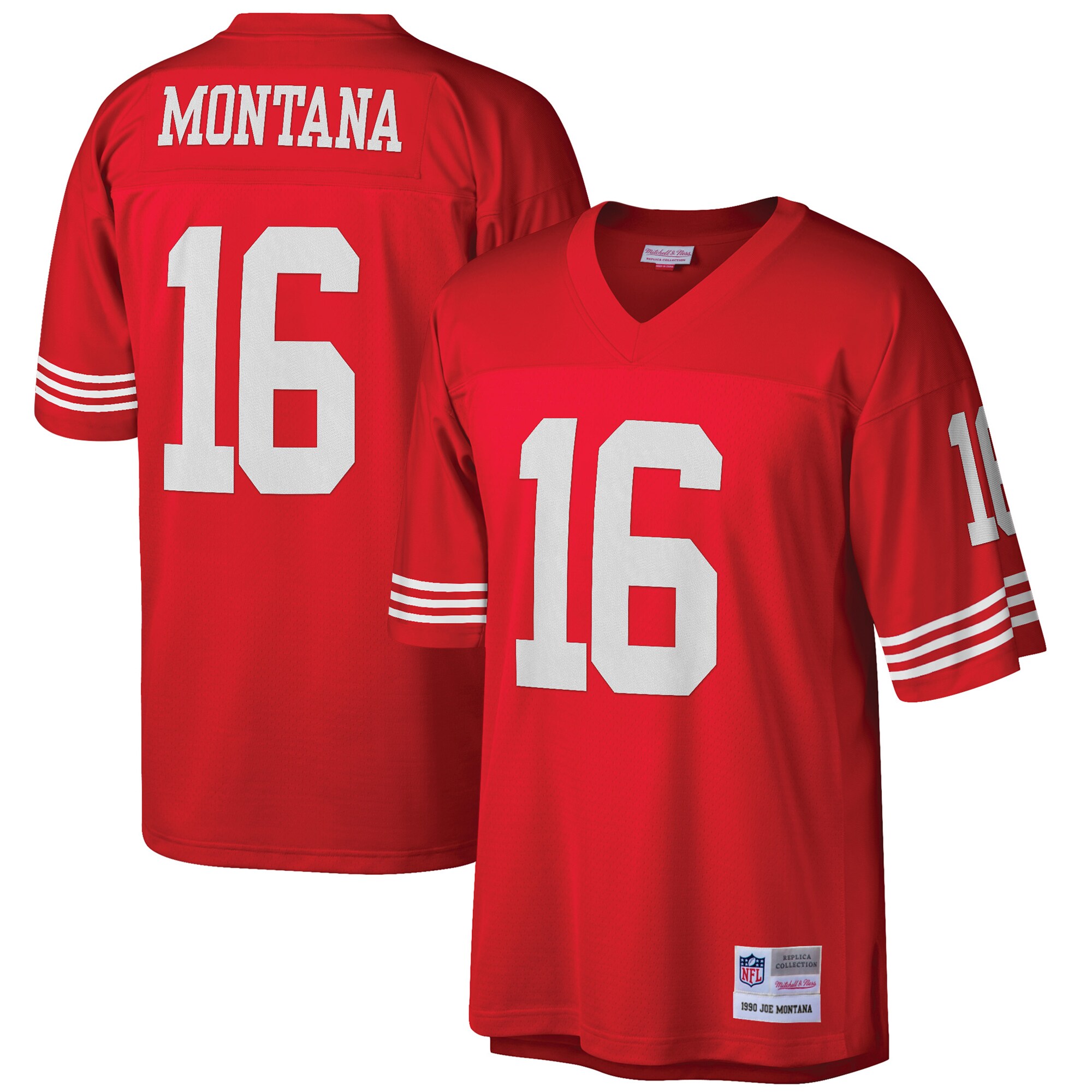 Joe Montana San Francisco  Mitchell & Ness Big & Tall 1990 Retired Player Replica Jersey - Scarlet