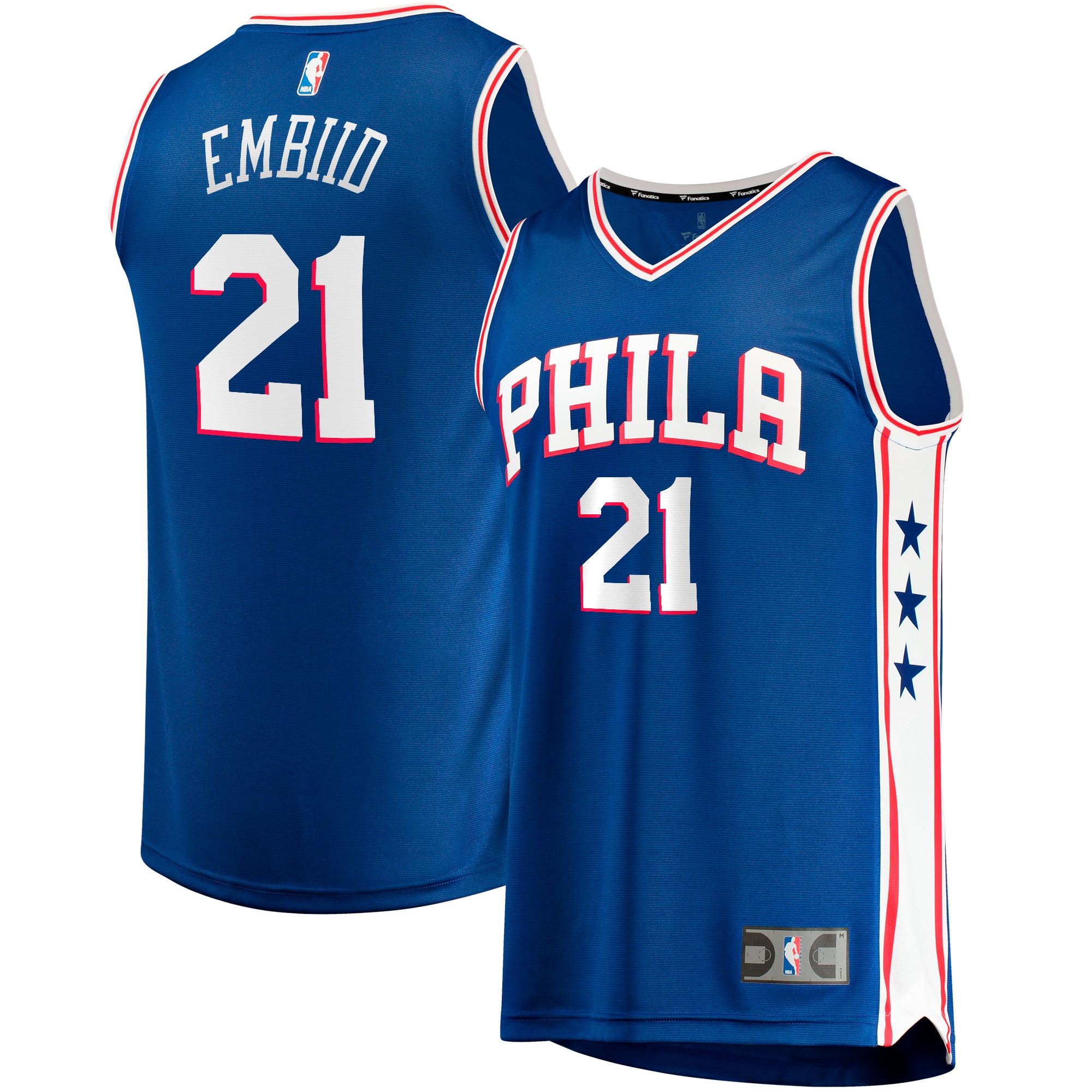 Joel Embiid Icon Edition Jersey - Outstanding #21 Fanatics Big & Tall