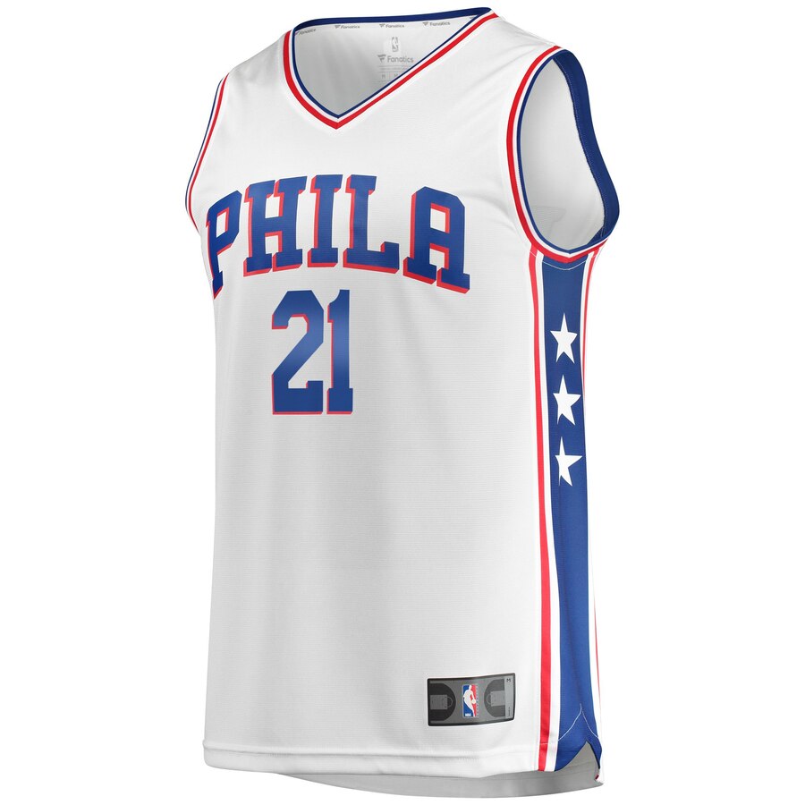 Fanatics Joel Embiid Youth Jersey - 76ers White Replica - #21 Ultimate Fan Gear
