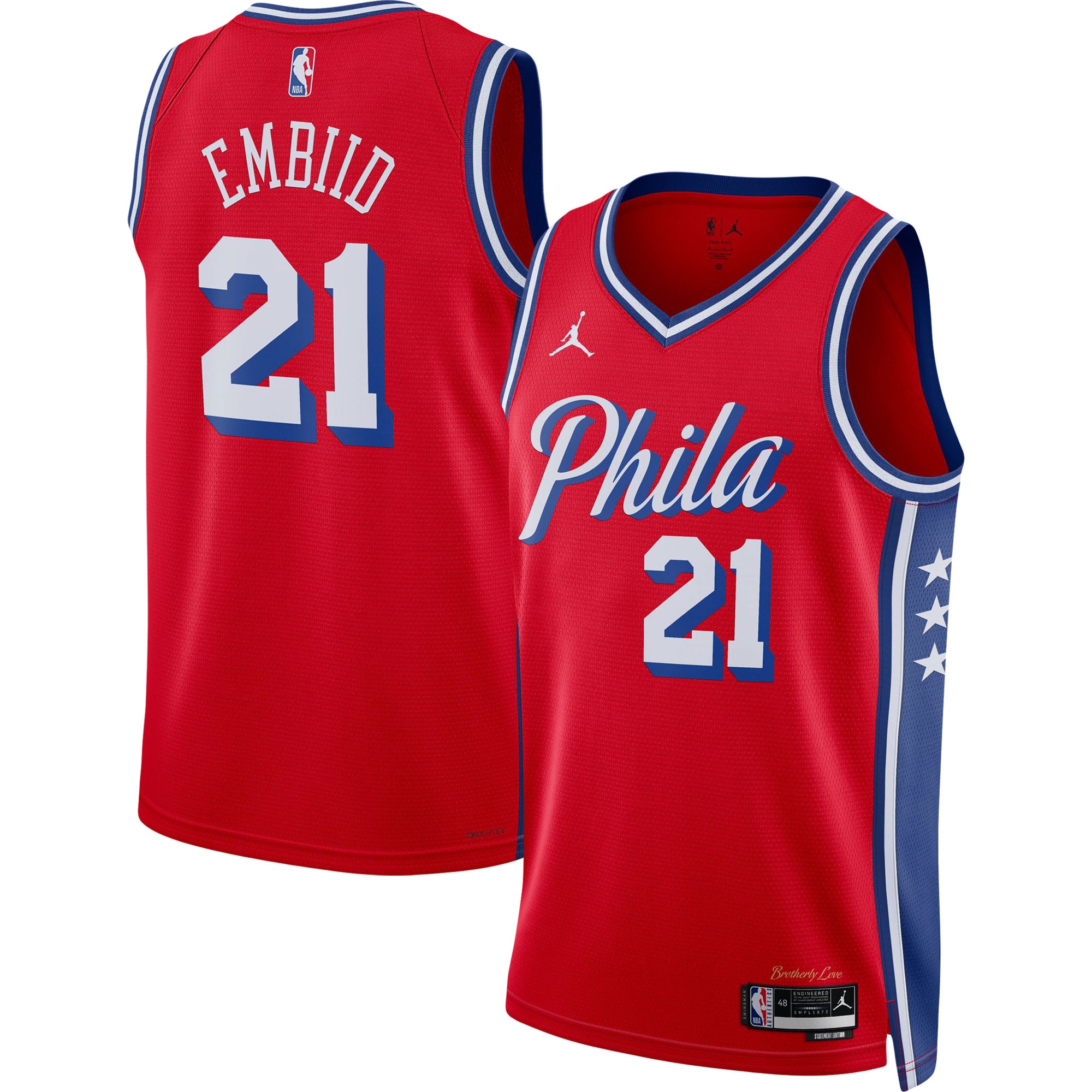 Joel Embiid Red Statement Jersey by Jordan Brand - Exceptional 76ers Fan's #1 Pick