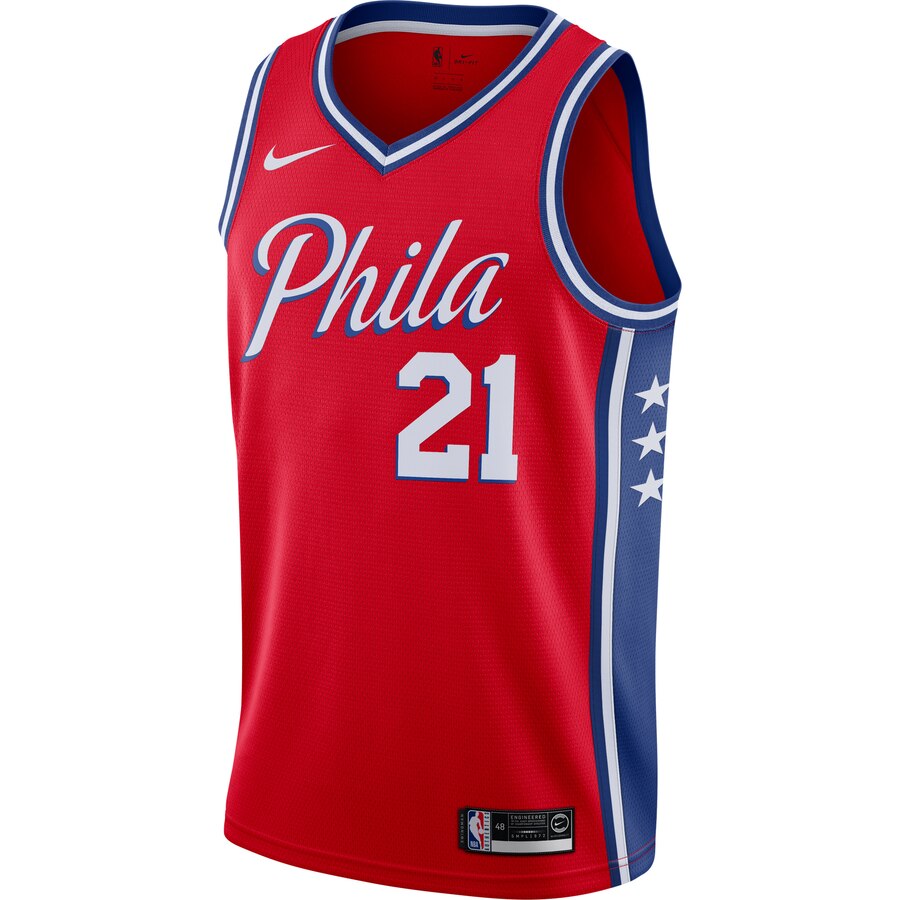 Joel Embiid Statement Jersey | Amazing Nike 76ers Red Fan Gear #21