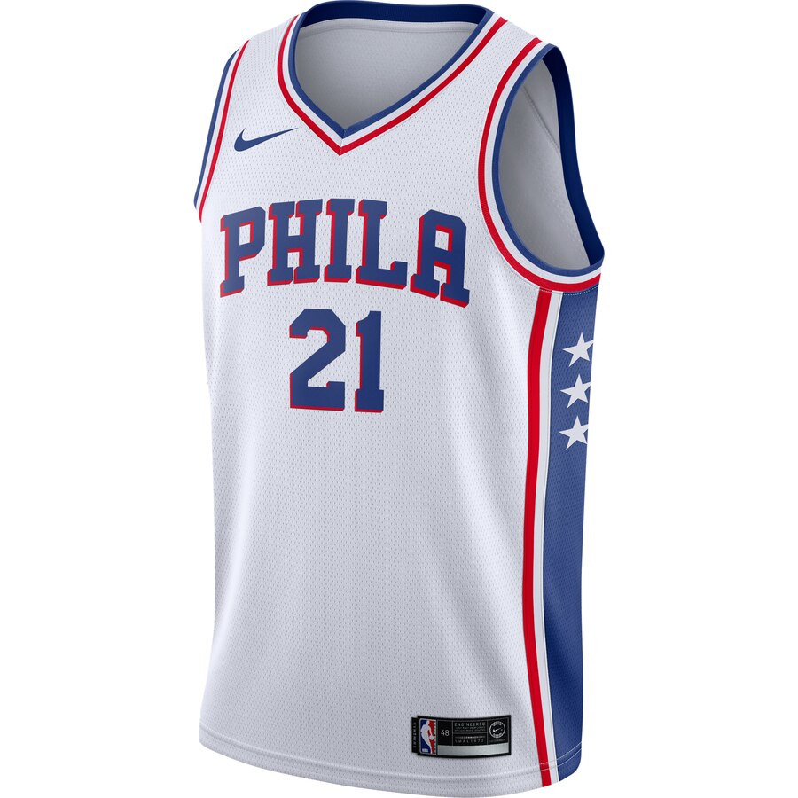 Joel Embiid Swingman Jersey White #21 - Ultimate Nike 76ers Fan Gear