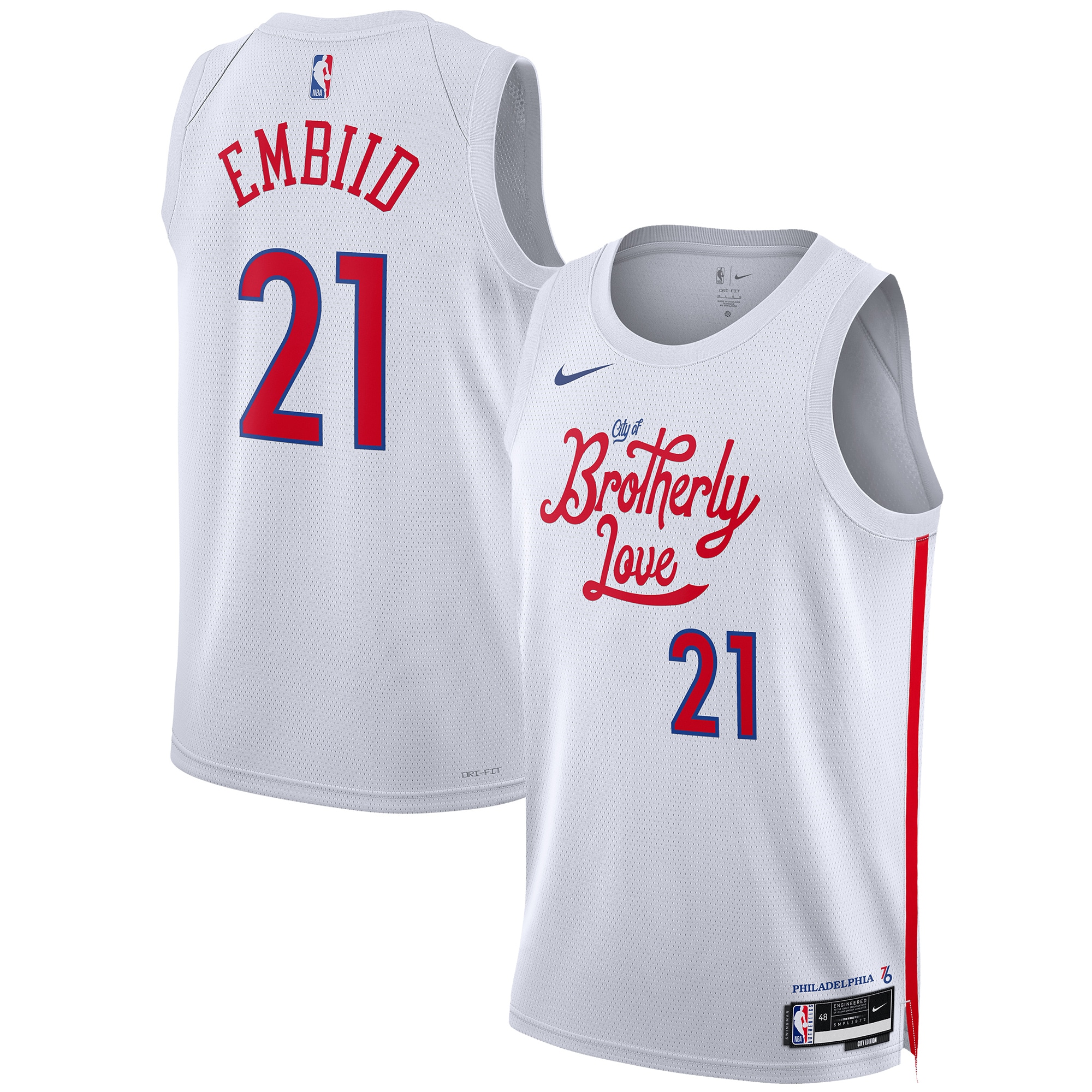 Joel Embiid City Edition Jersey – Nike 2022/23 Premium Fan Gear #21