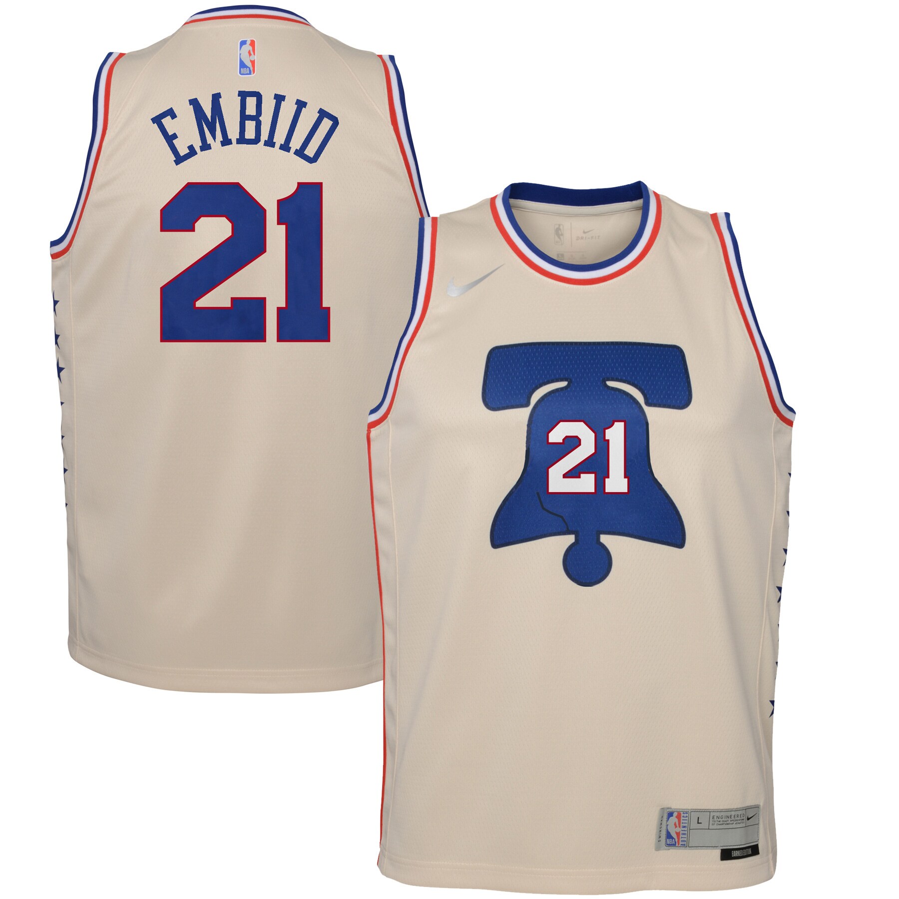 Nike Joel Embiid Cream Jersey - Outstanding 2020/21 Earned Edition