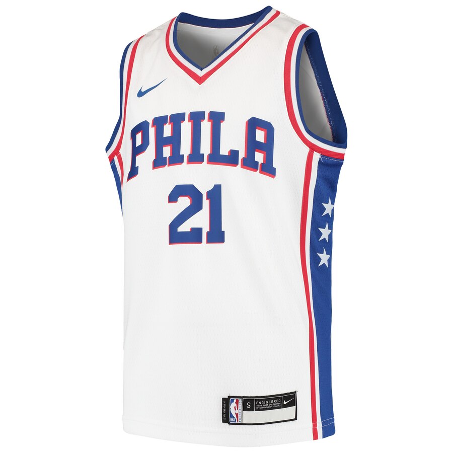 Nike Joel Embiid Youth Swingman Jersey White - Premium 21 Edition