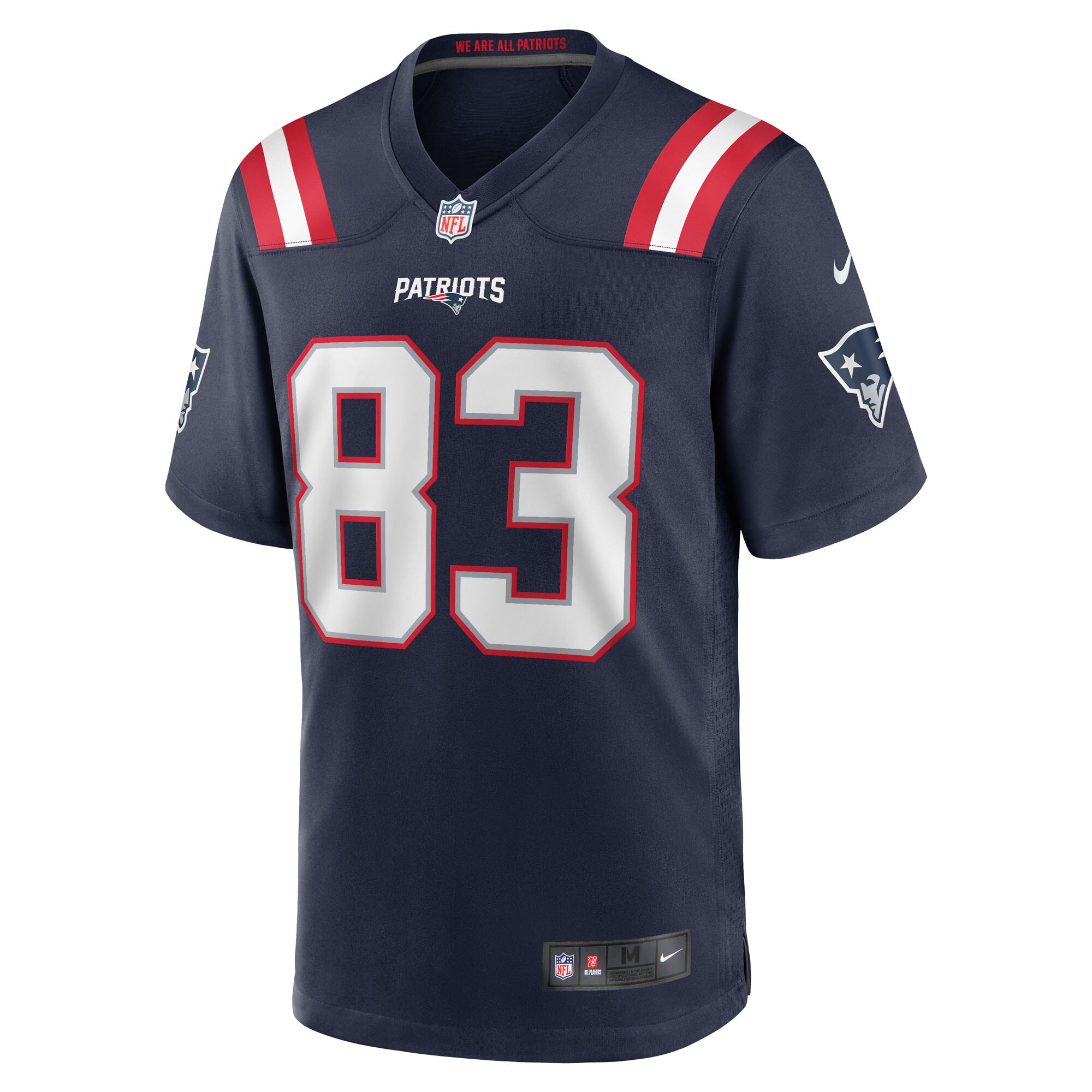 John Jiles New England Patriots Nike Team Game Jersey -  Navy