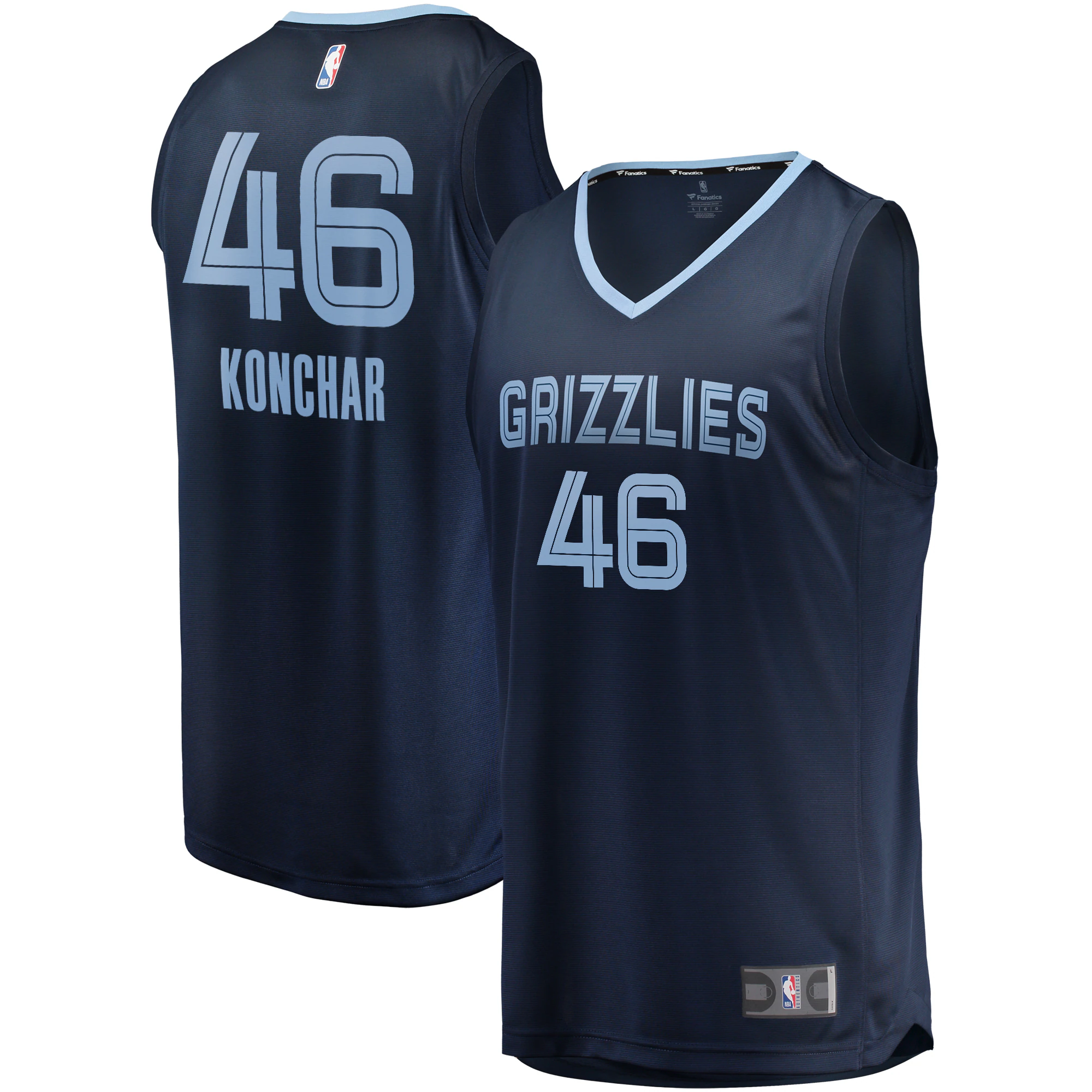 Fanatics John Konchar Grizzlies Jersey Navy - Ultimate Fan Replica for 2024