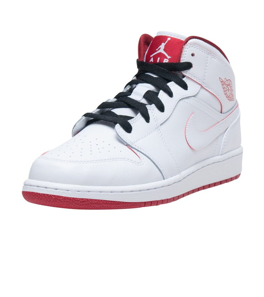 Jordan 1 Mid White Gym Red GS