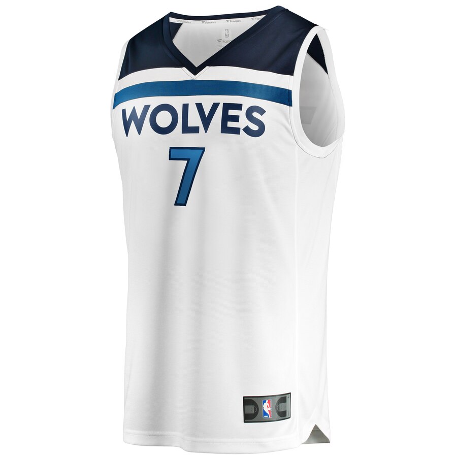 Premium Fanatics Jordan Bell #7 NBA Jersey White - Timberwolves 2024