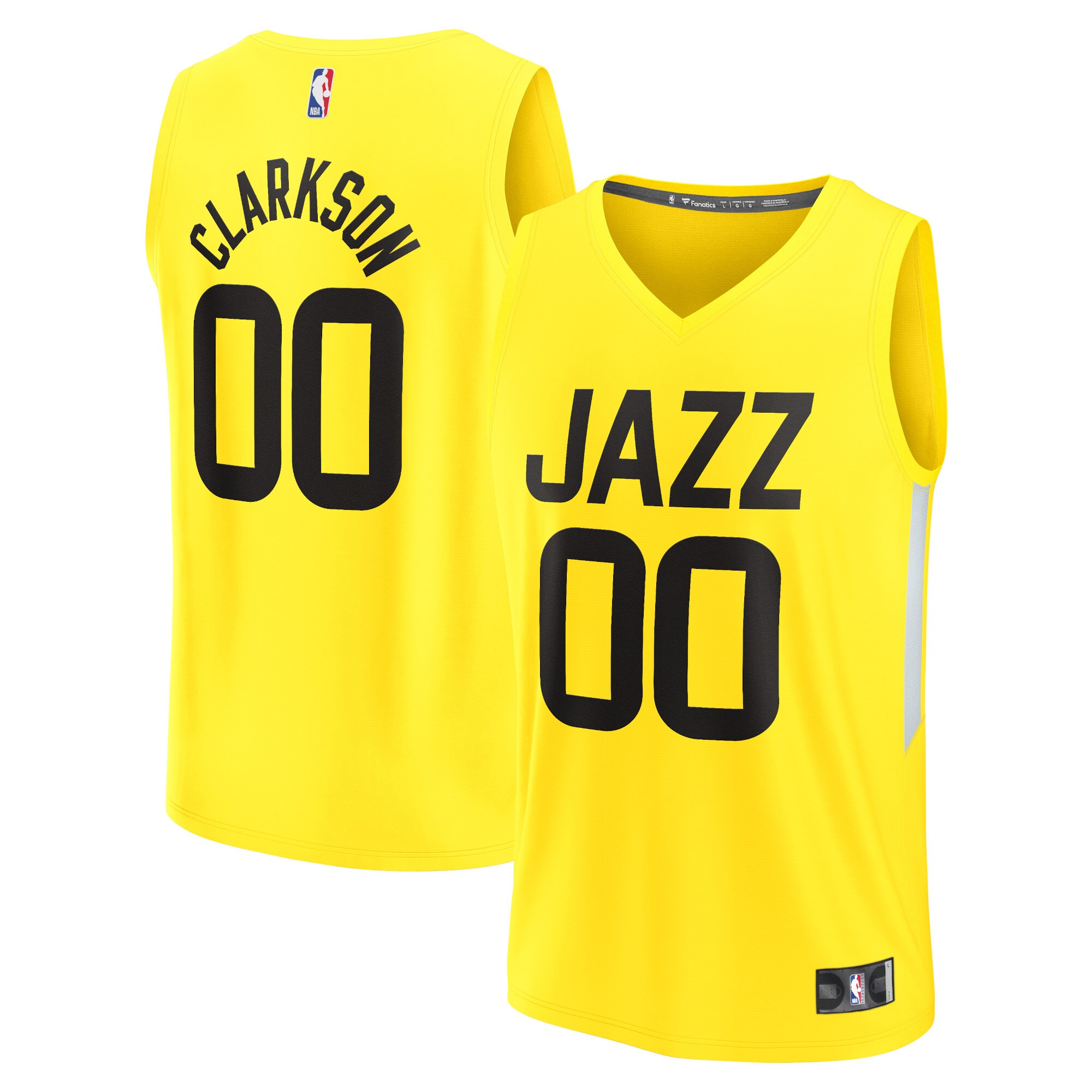 Jordan Clarkson Jazz Yellow Jersey – Outstanding 2024 Fanatics Replica