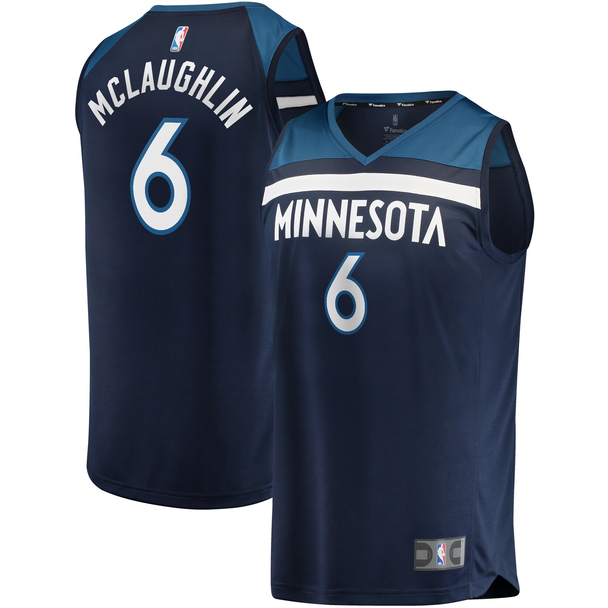 Fanatics McLaughlin Icon Jersey: Ultimate #6 Timberwolves Navy Edition