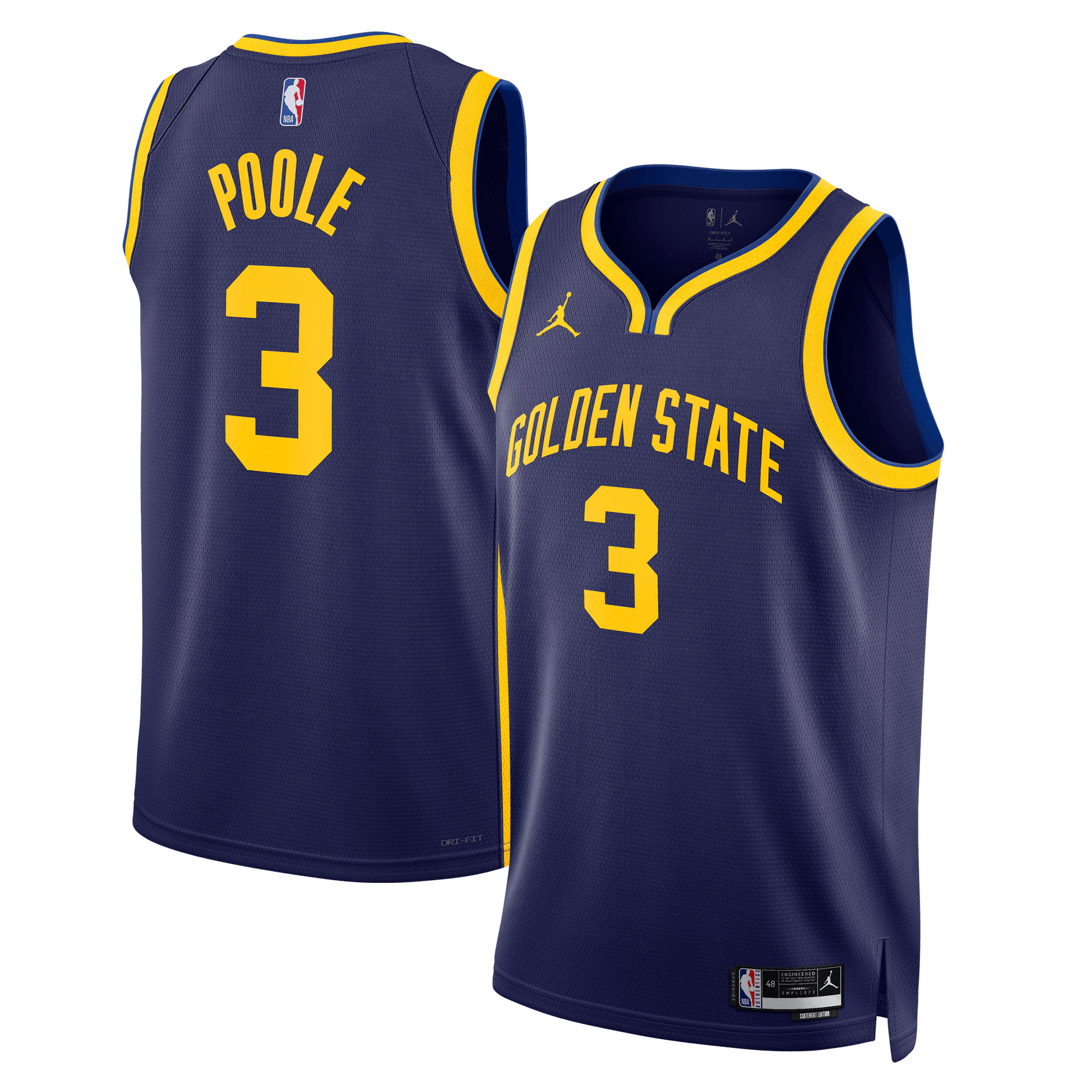 Jordan Poole Warriors Swingman Jersey #3 - Premium Fan Gear 2024