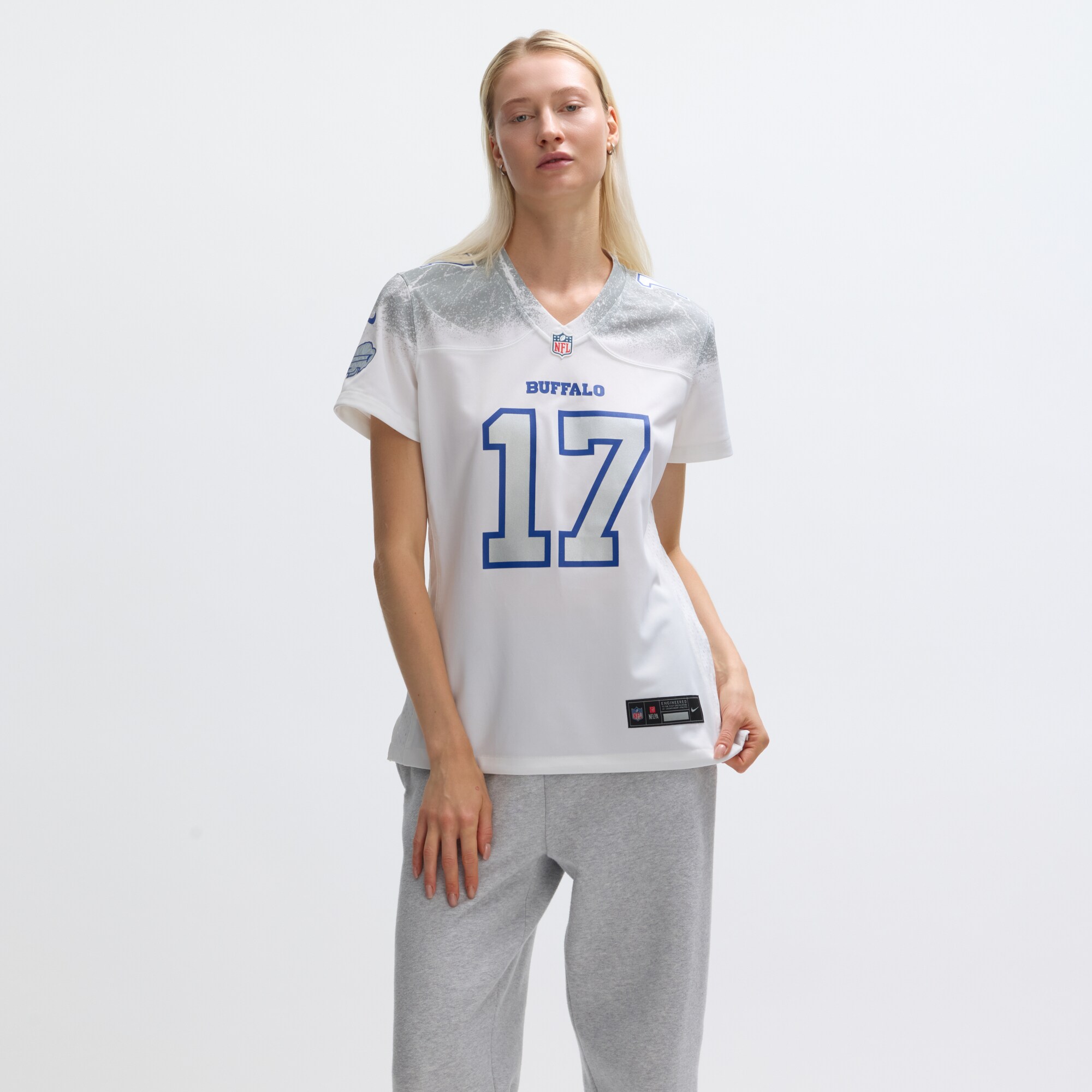Josh Allen Buffalo Bills Nike Women’s 2025 Rivalries Collection Game Jersey – White