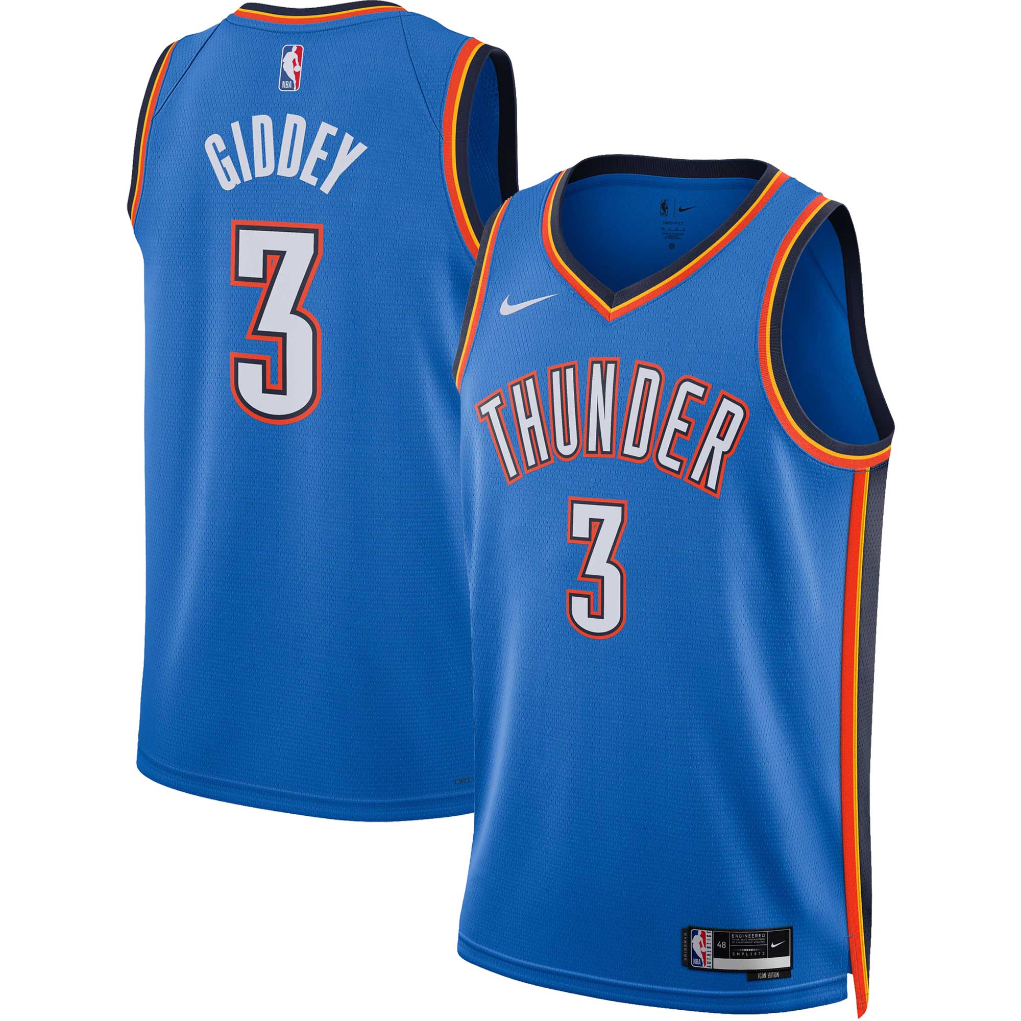 Nike Josh Giddey Thunder Jersey - Ultimate Icon Edition #3 for Fans