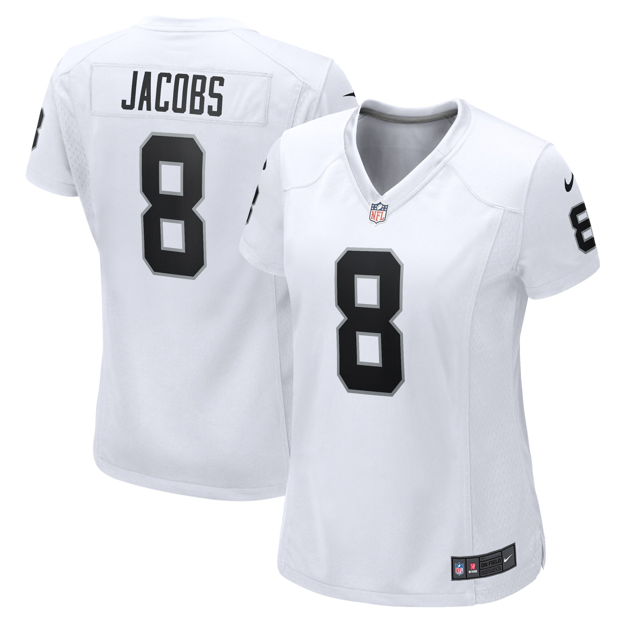 Josh Jacobs Las Vegas Raiders Nike Women's Game Player Jersey - White