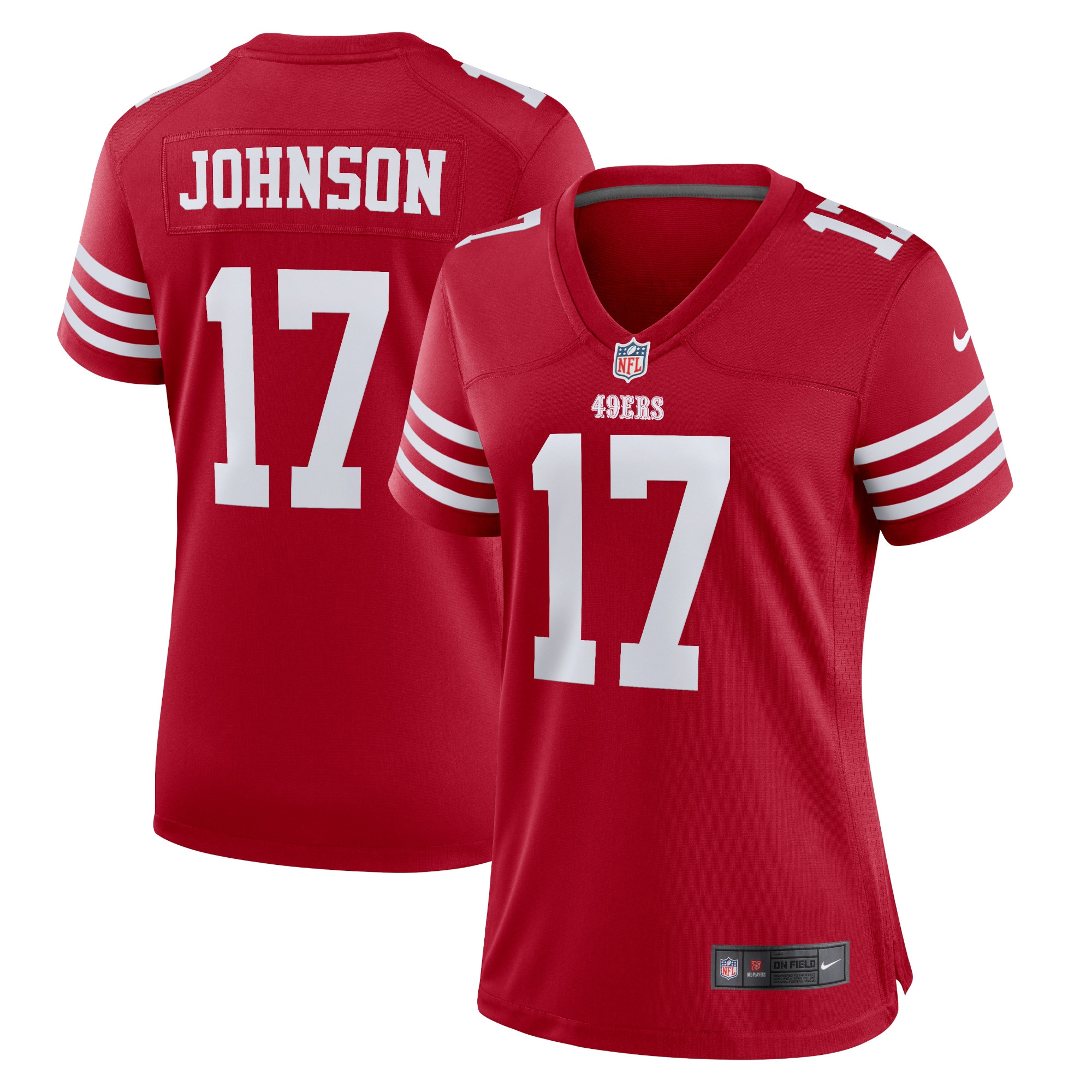 Josh Johnson San Francisco  Nike Women's Home Game Player Jersey - Scarlet