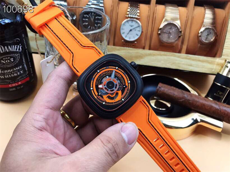 SevenFriday Luca P3/01 Orange - Industrial Design Watch - Image 6