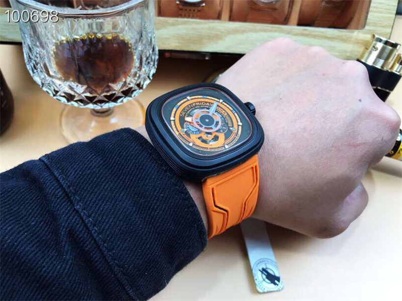 SevenFriday Luca P3/01 Orange - Industrial Design Watch - Image 2