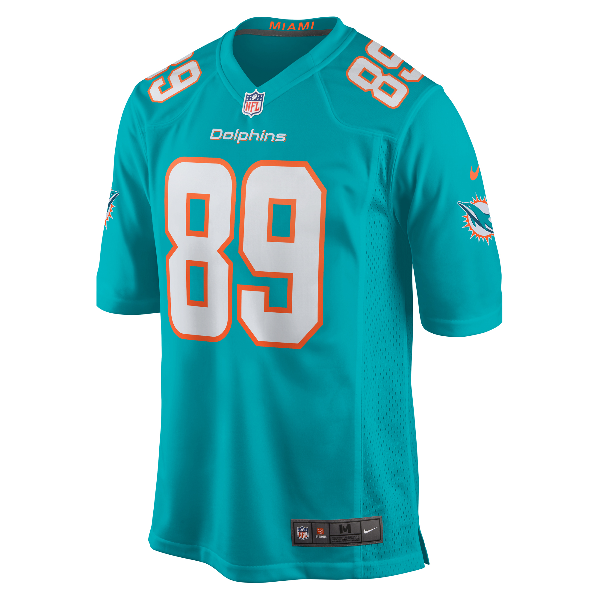 Julian Hill Miami Dolphins Nike  Game Jersey -  Aqua