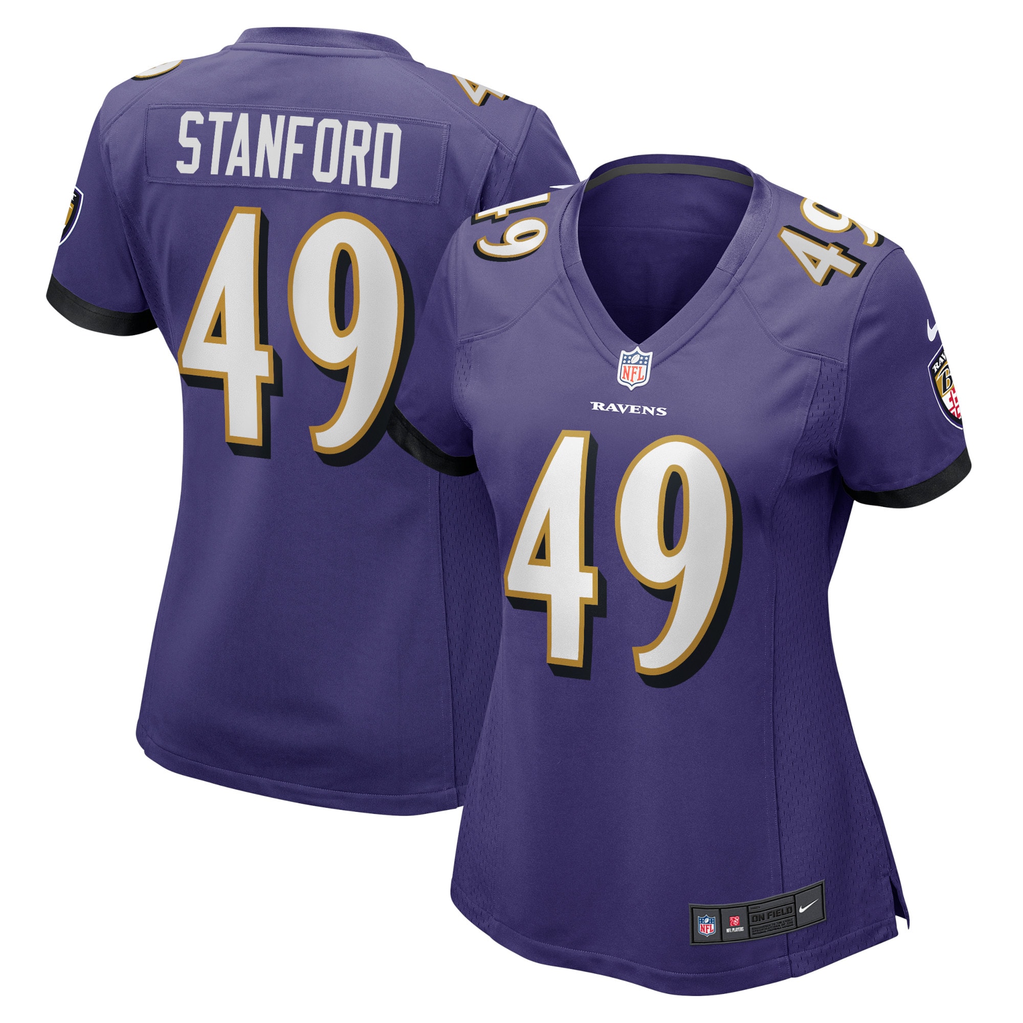 Julian Stanford Baltimore Ravens Nike Women's Home Game Player Jersey - Purple