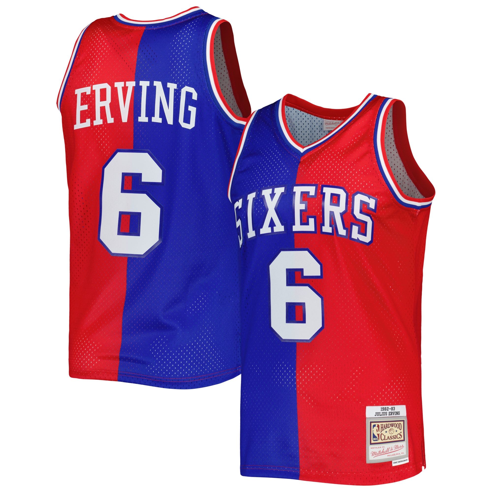 Julius Erving Split Jersey - Premium 1982/83 Sixers Swingman