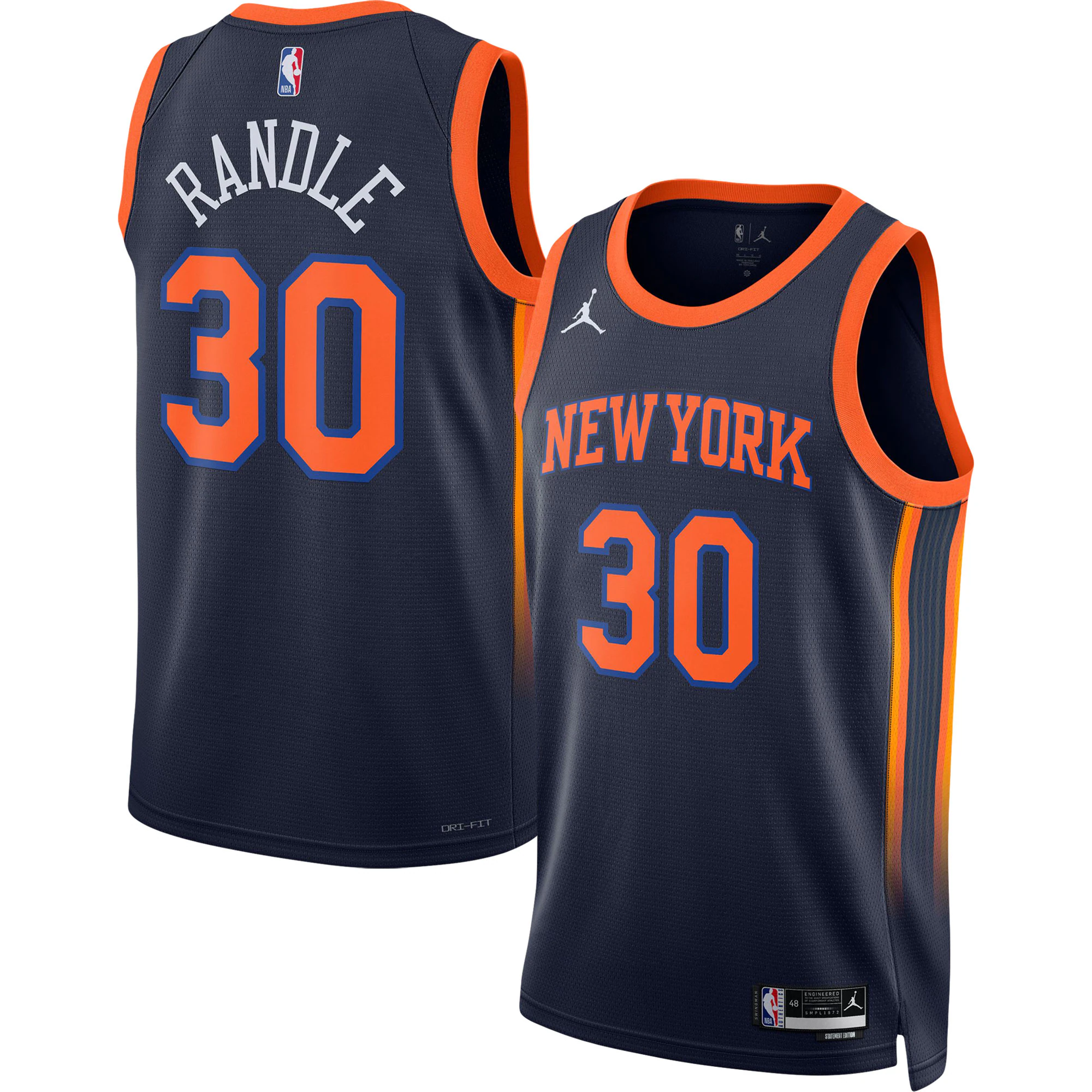 Ultimate Jordan Brand Julius Randle NBA Swingman Jersey - 2022/23 Knicks Statement Navy #30