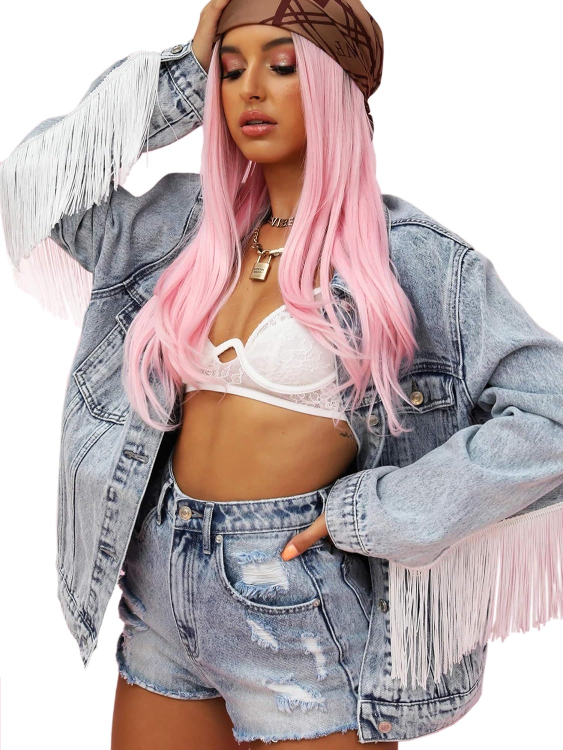 Justalwart Women’s Oversized Vintage Denim Jacket Long Sleeve Boyfriend Coat