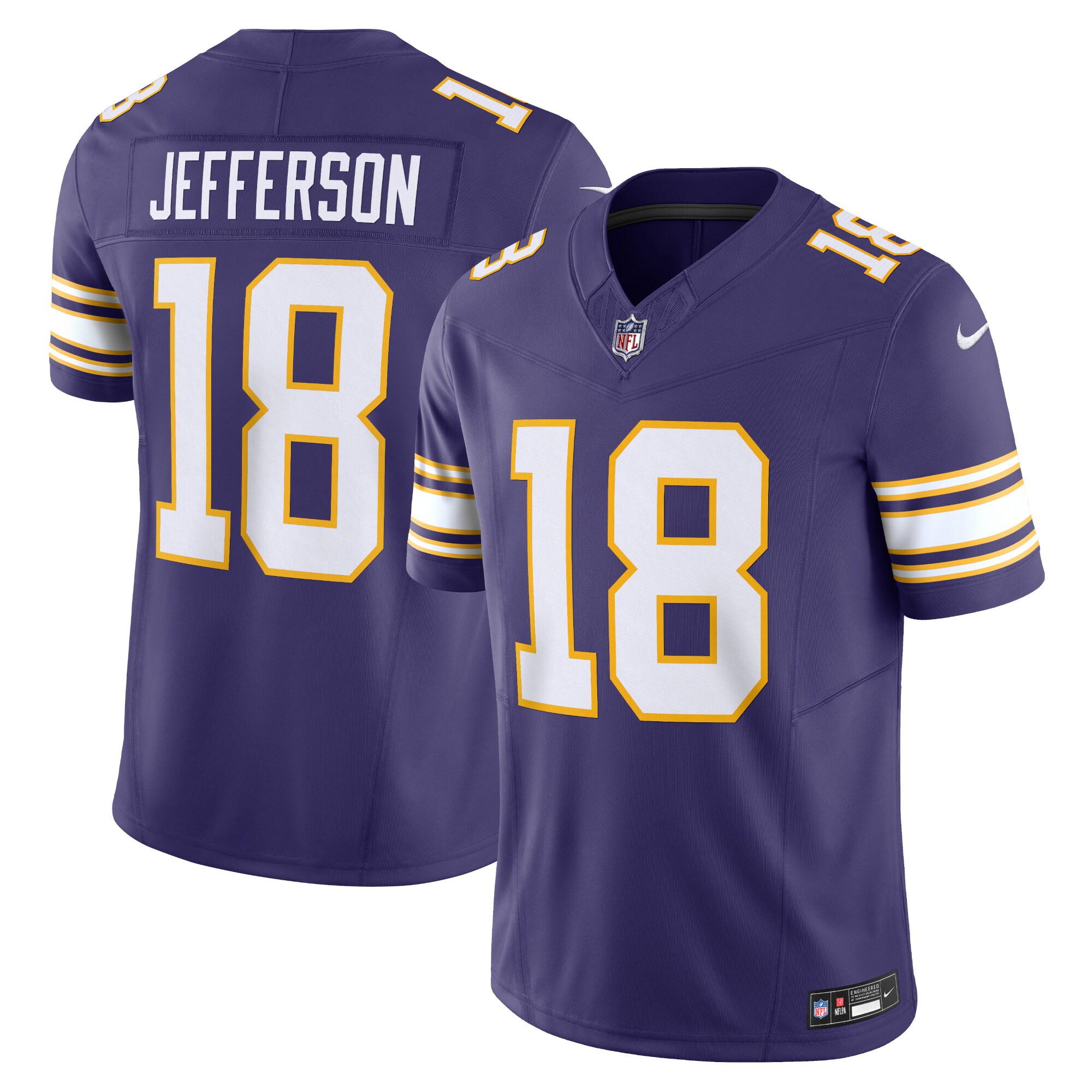 Justin Jefferson Minnesota Vikings Nike Classic Vapor F.U.S.E. Limited Jersey - Purple