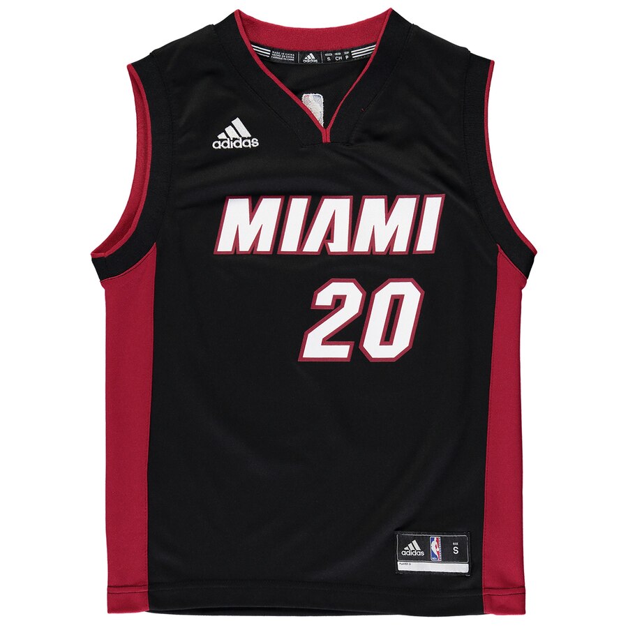 Adidas Youth Winslow Jersey Black - Amazing #20 Miami Heat Fan Gear
