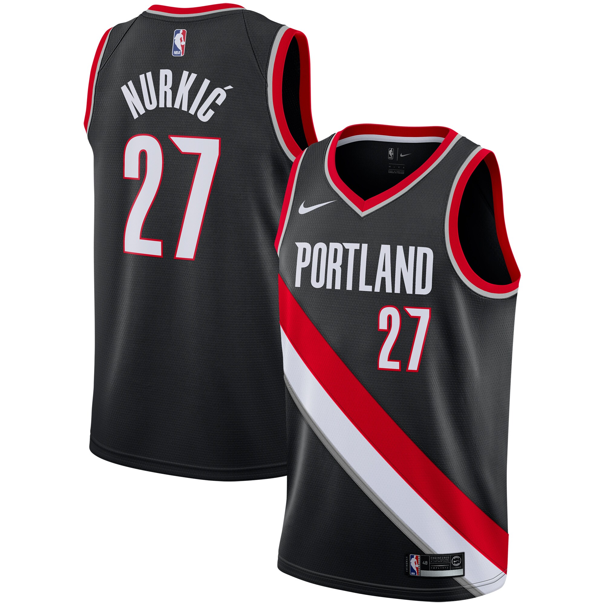 Nike Jusuf Nurkic Swingman Jersey Black #27 – Ultimate Fan Gear
